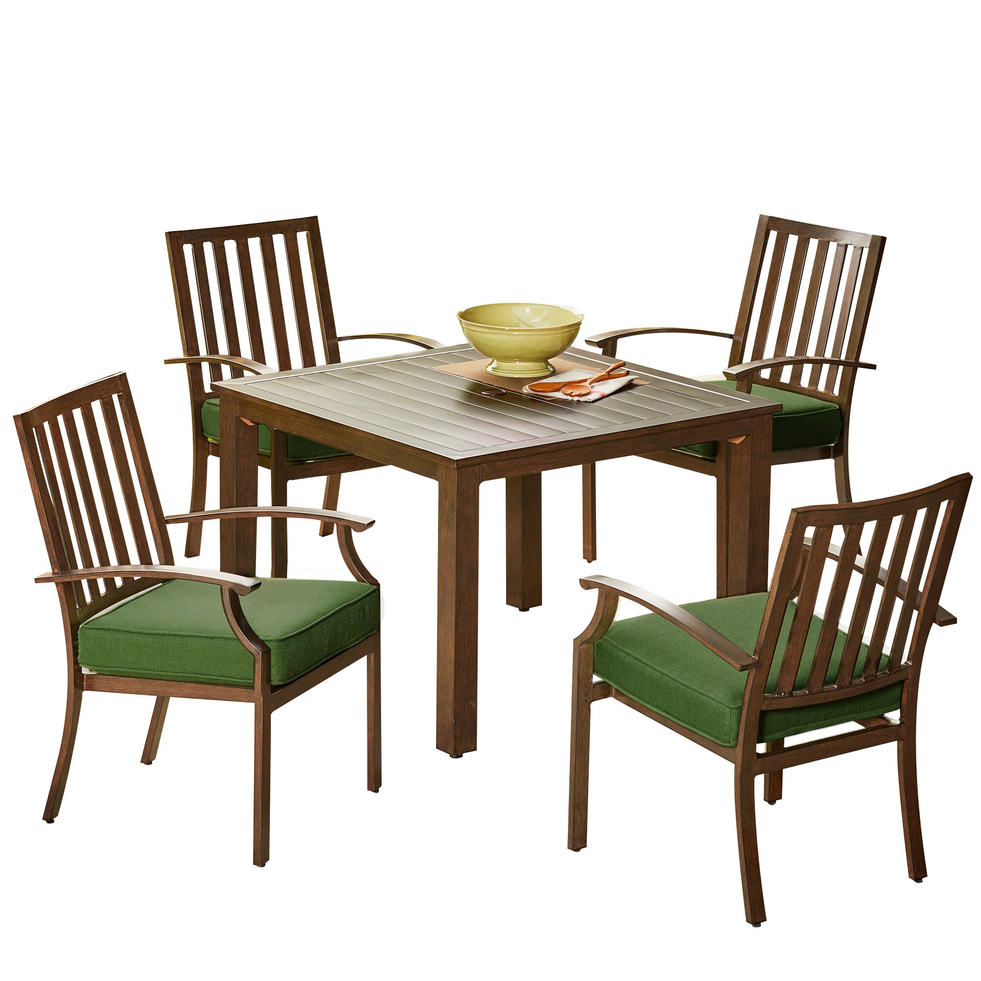 Grandview Traditional Brown 5 Piece Round Dining Set