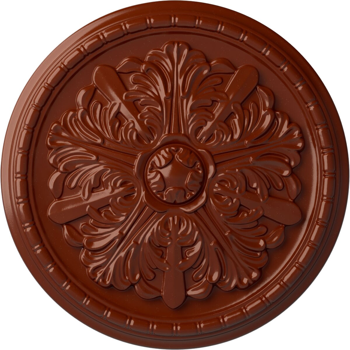 Ekena Millwork CM17WAFIF Washington 17.125-in W x 17.125-in L Painted Firebrick Polyurethane Whole Ceiling Medallion