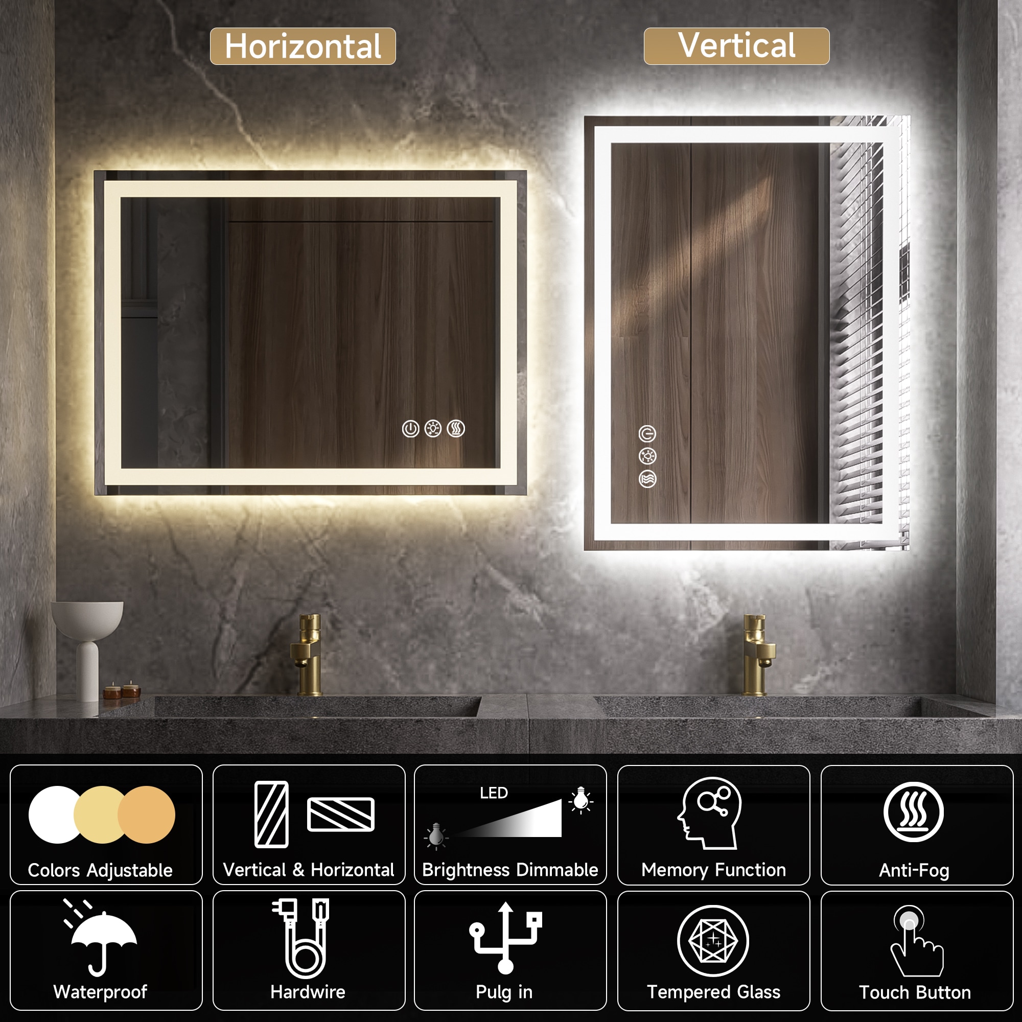 LOVMOR SF-R-GHFA4230 Framed-Bath-Mirrors - View #4
