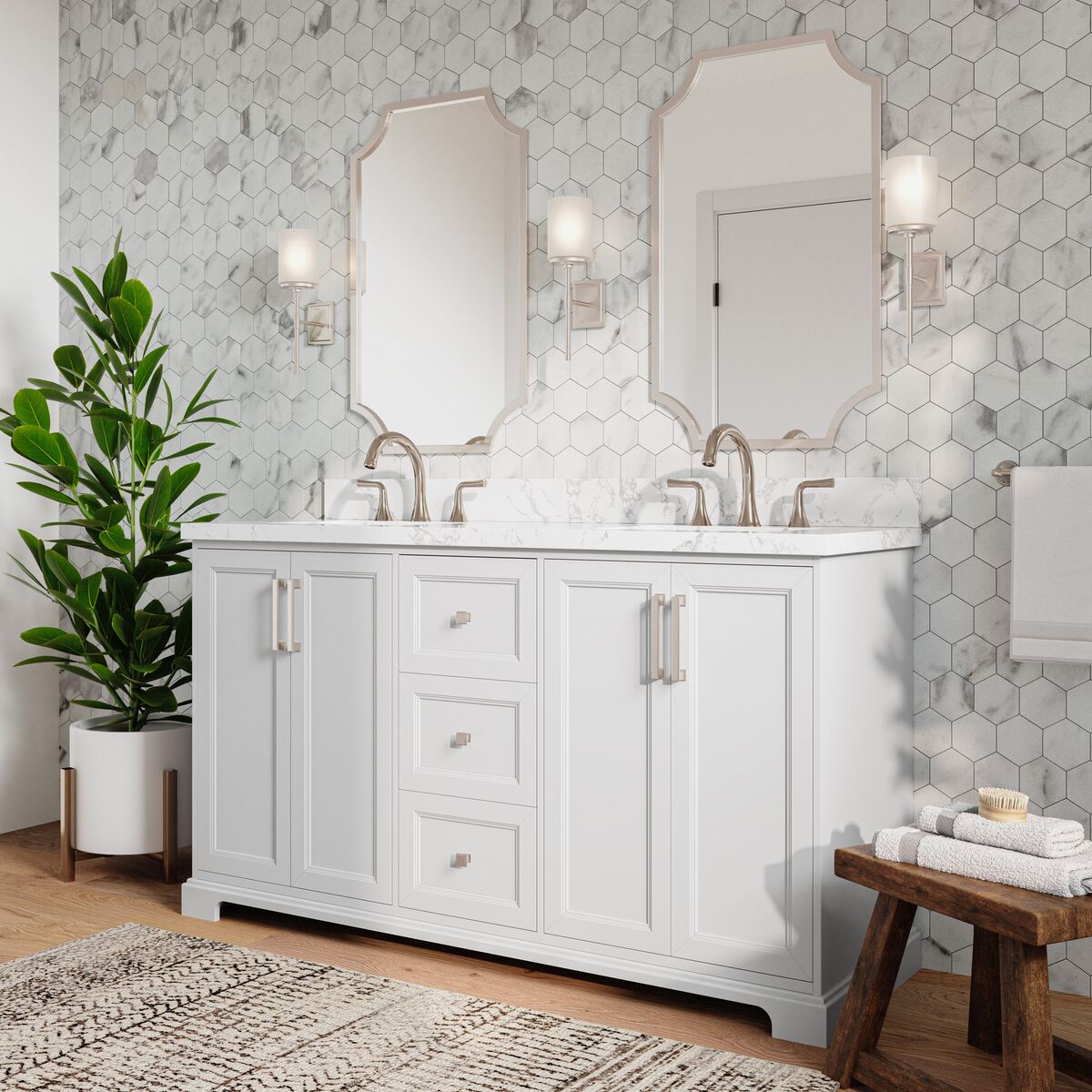 allen + roth LWS60TSVW Bath-Vanity-Combo - View #3