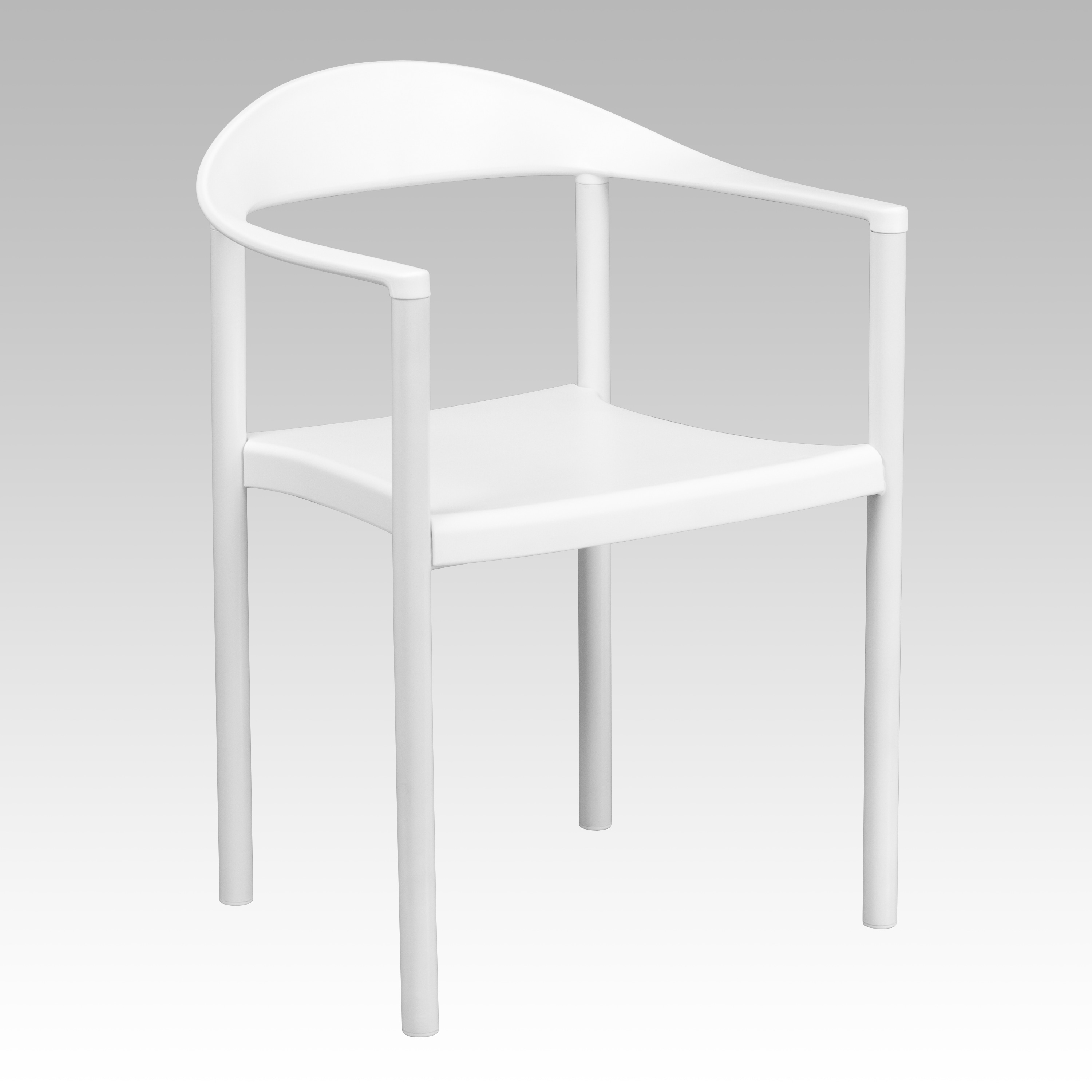 Flash Furniture 847254048057 Modern White Plastic Accent Chair