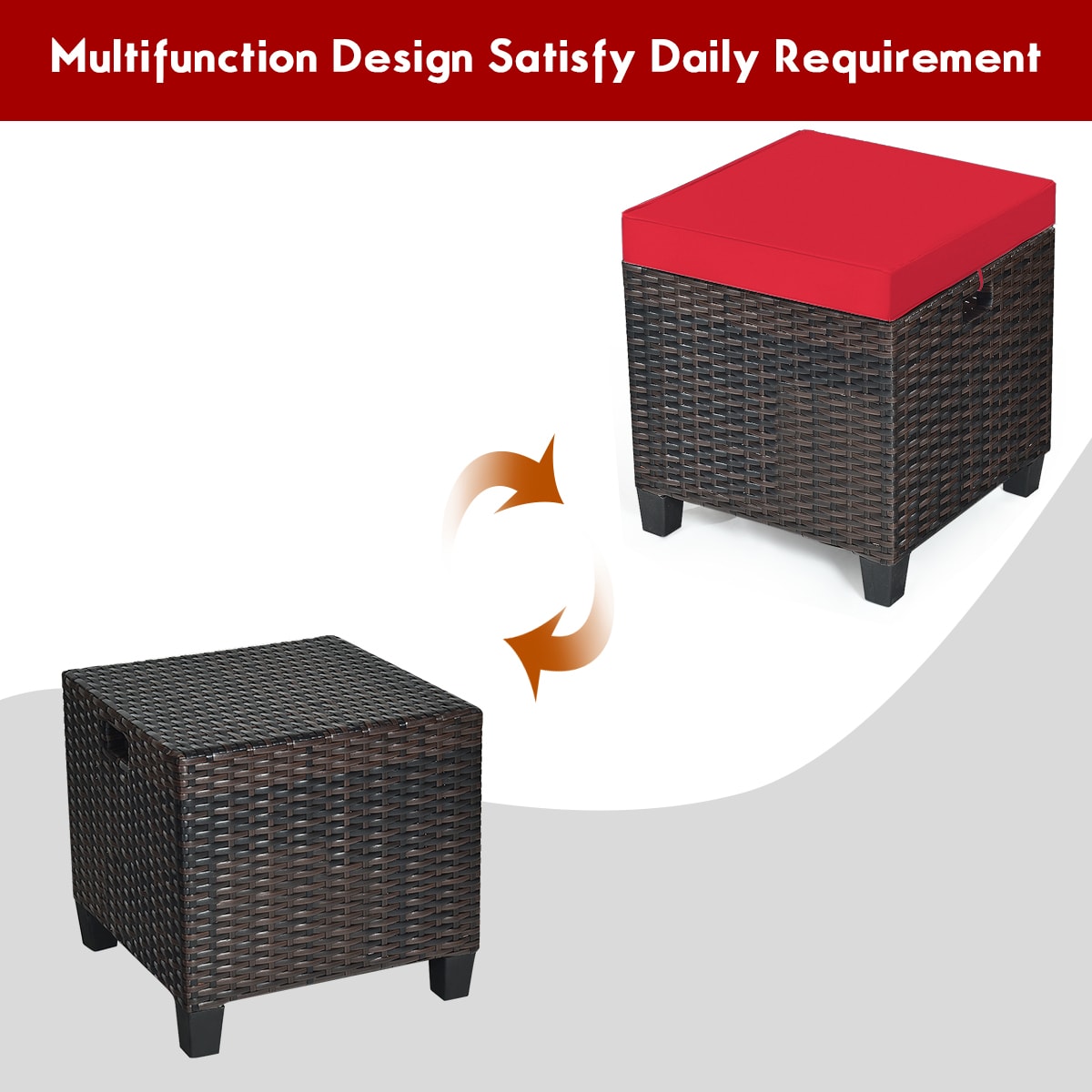 Slickblue D-CO-ER73236WH Stools-Ottomans - View #3