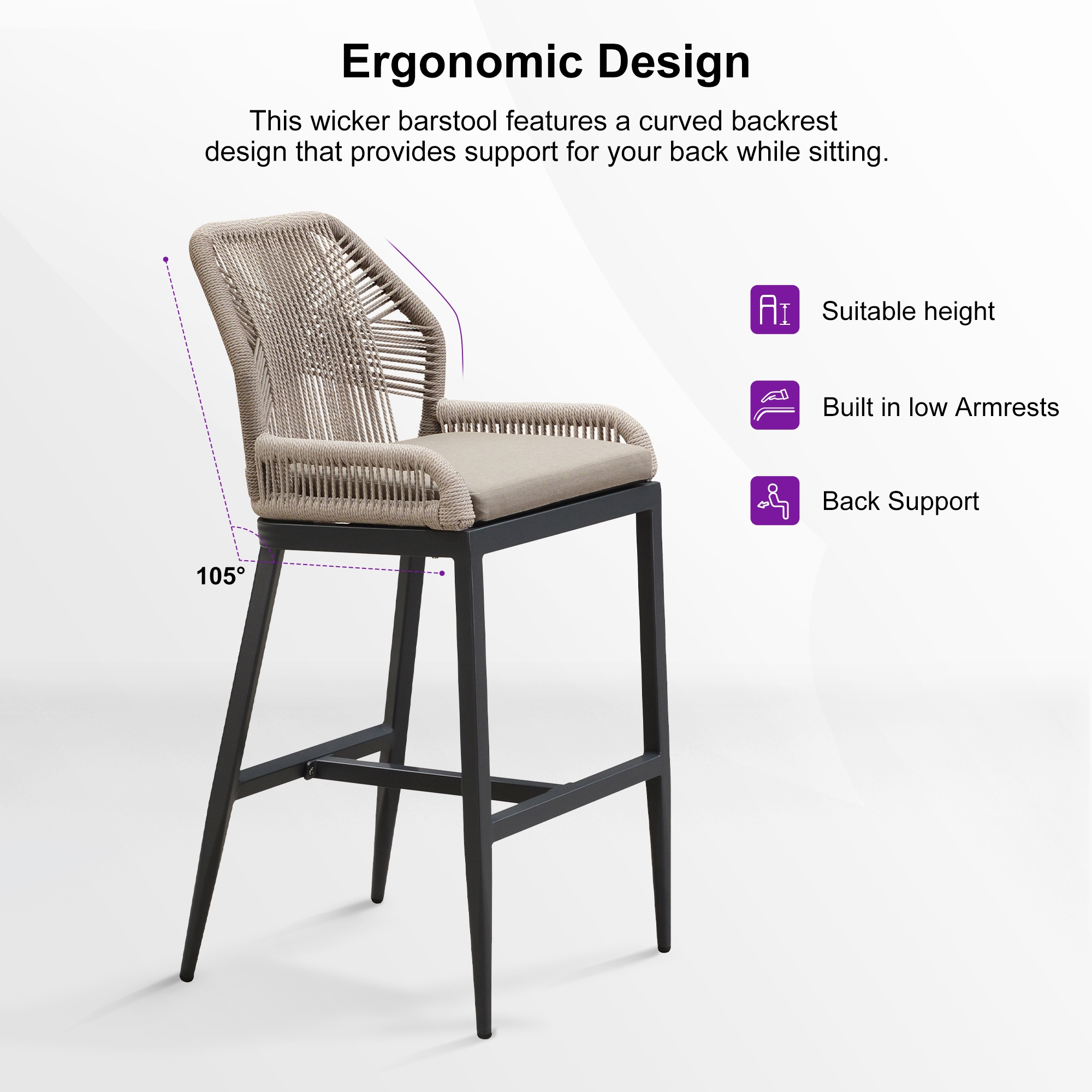 PURPLE LEAF LS06-BC02-ATWBH-DG-1 stools - View #7