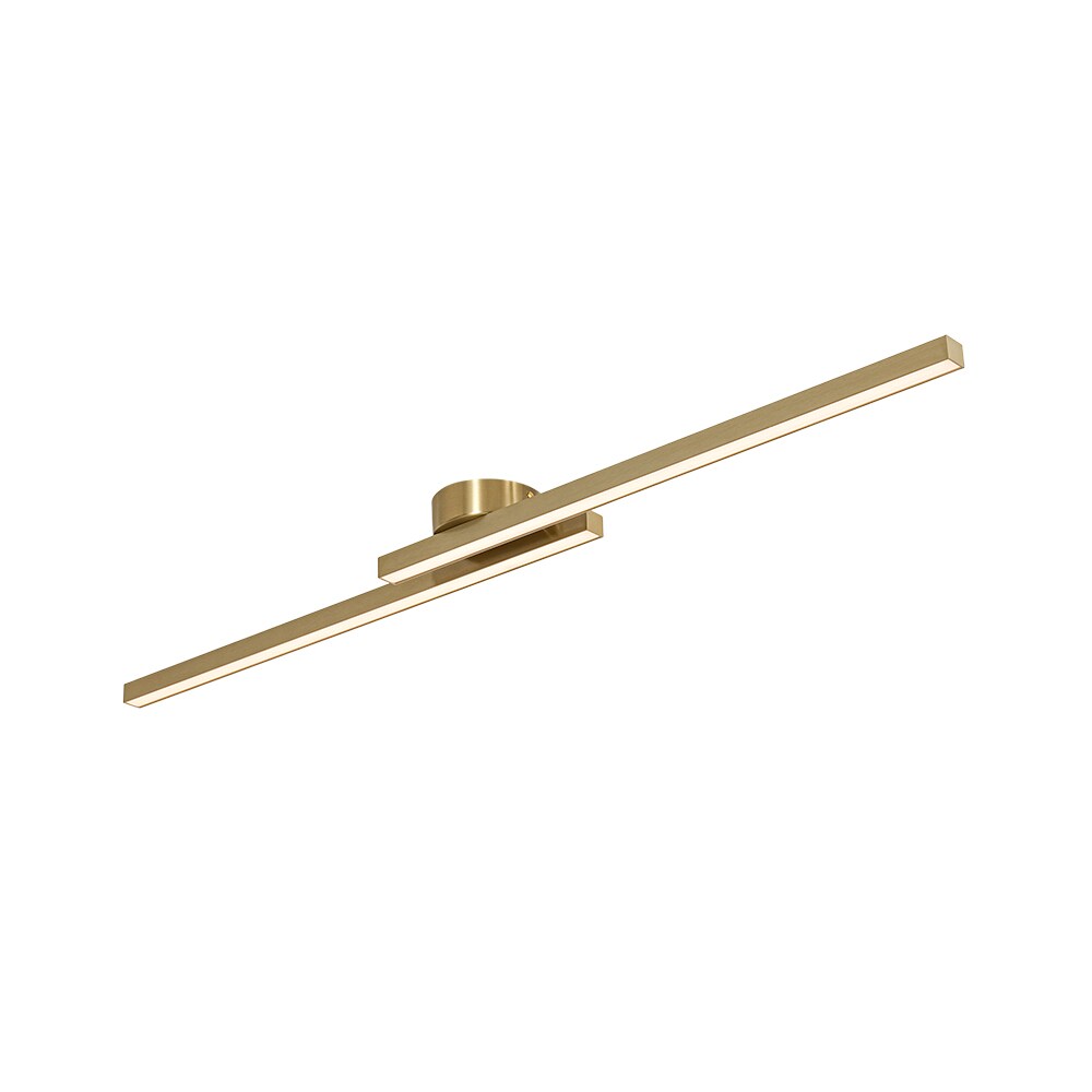 Zicbol 2-Light Double-Line Square Tube LED Wall Light in Natural Copper