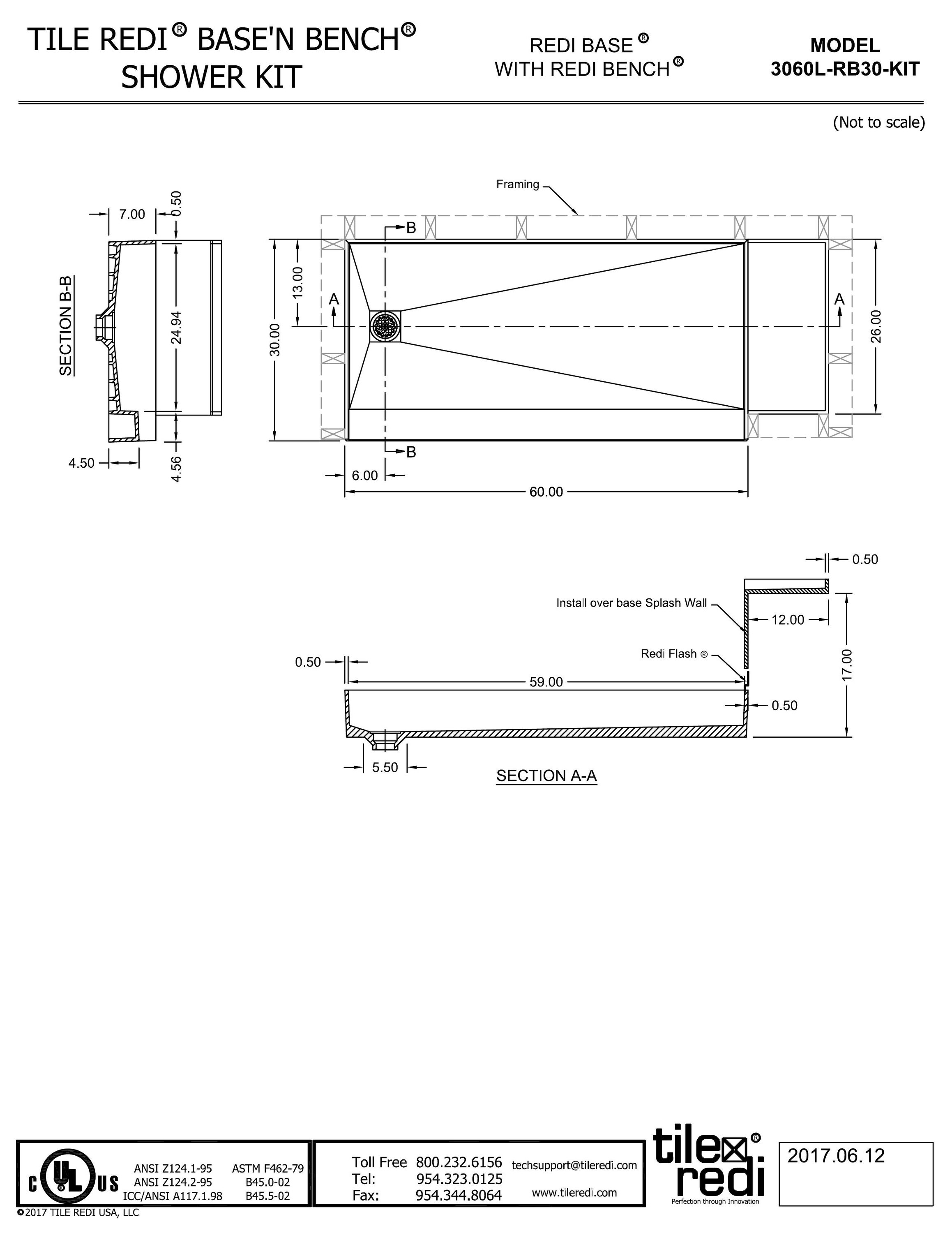 Tile Redi 3060L-RB30-KIT Shower-Floors - View #10