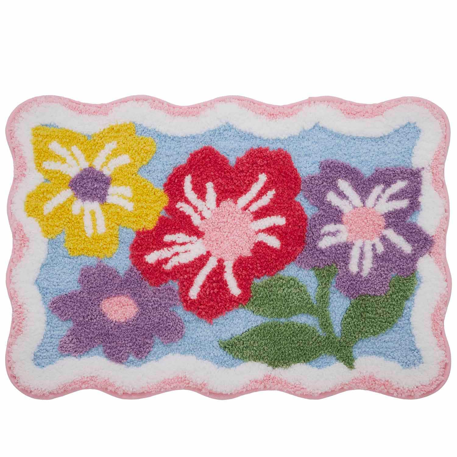 VCNY Home Floral Multi Scallop Rug 18x27
