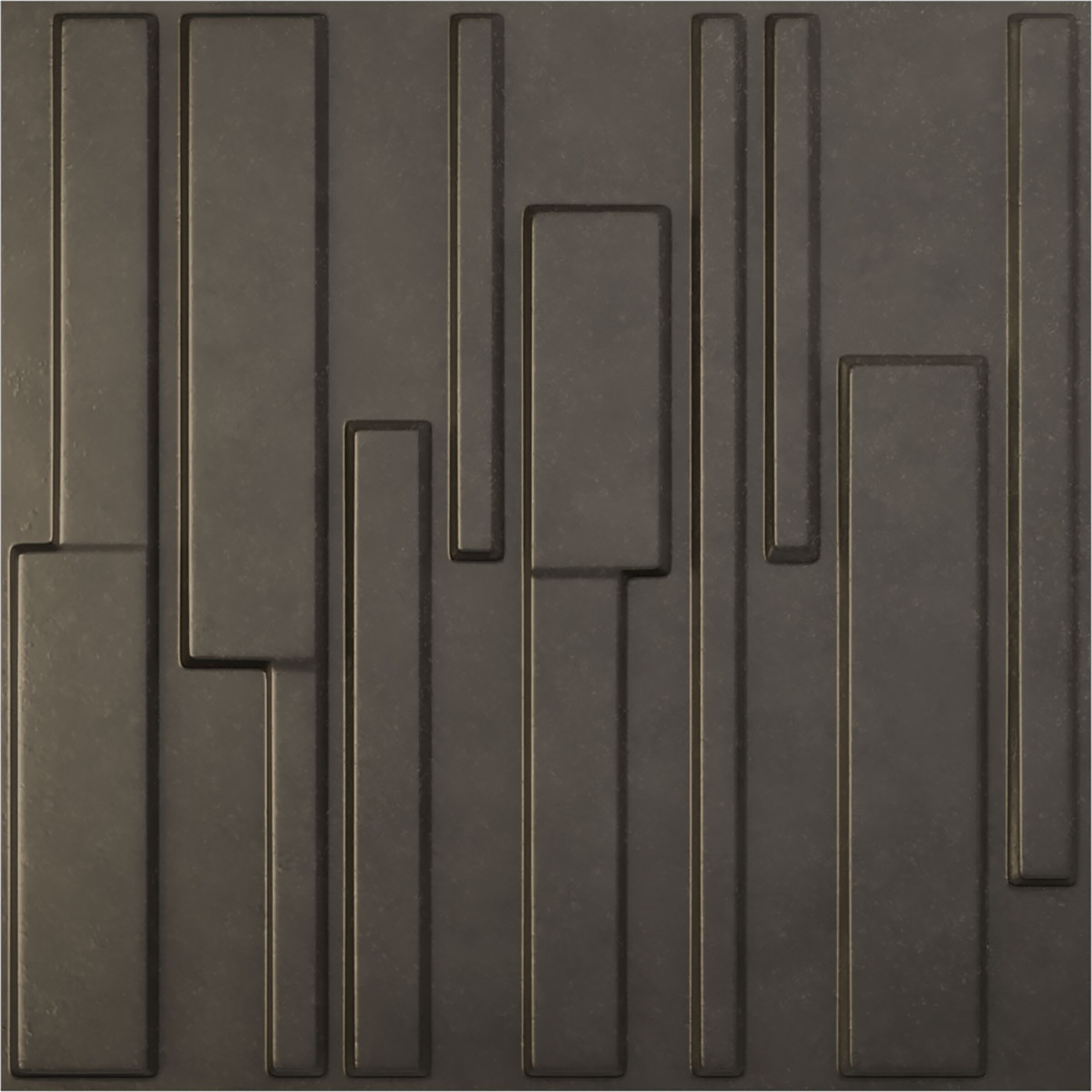Ekena Millwork WP20X20WGDST 19-5/8-in x 19-5/8-in Embossed Paintable/Stainable Black PVC Wall Panel (