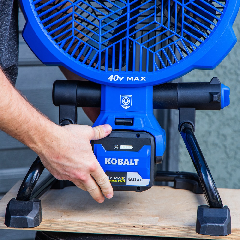 Kobalt 14-in 5-Speed Indoor Outdoor Blue Pedestal in the Portable Fans department at Lowes.com