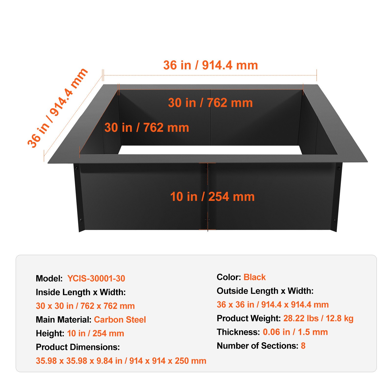 VEVOR SCFXHH30INCH03140V0 Gas-Fire-Pit-Accessories - View #7