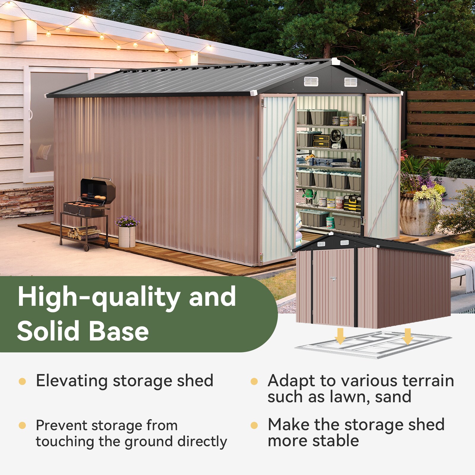 AOXUN AX-42837R Metal-Storage-Buildings-Sheds - View #4