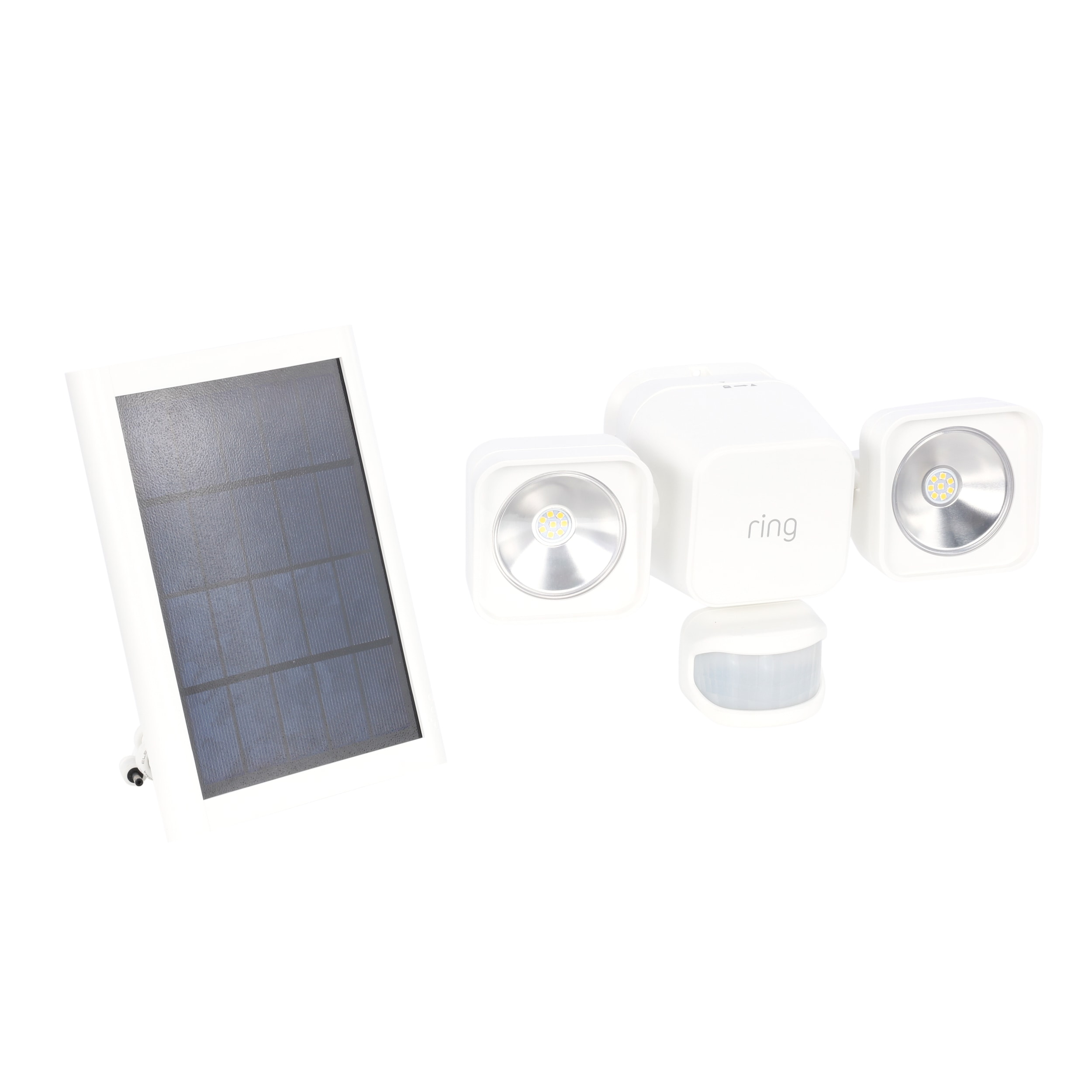22 LED Motion Sensor Solar Panel Twin Spot Light Garden Security Floodlight D6X7 