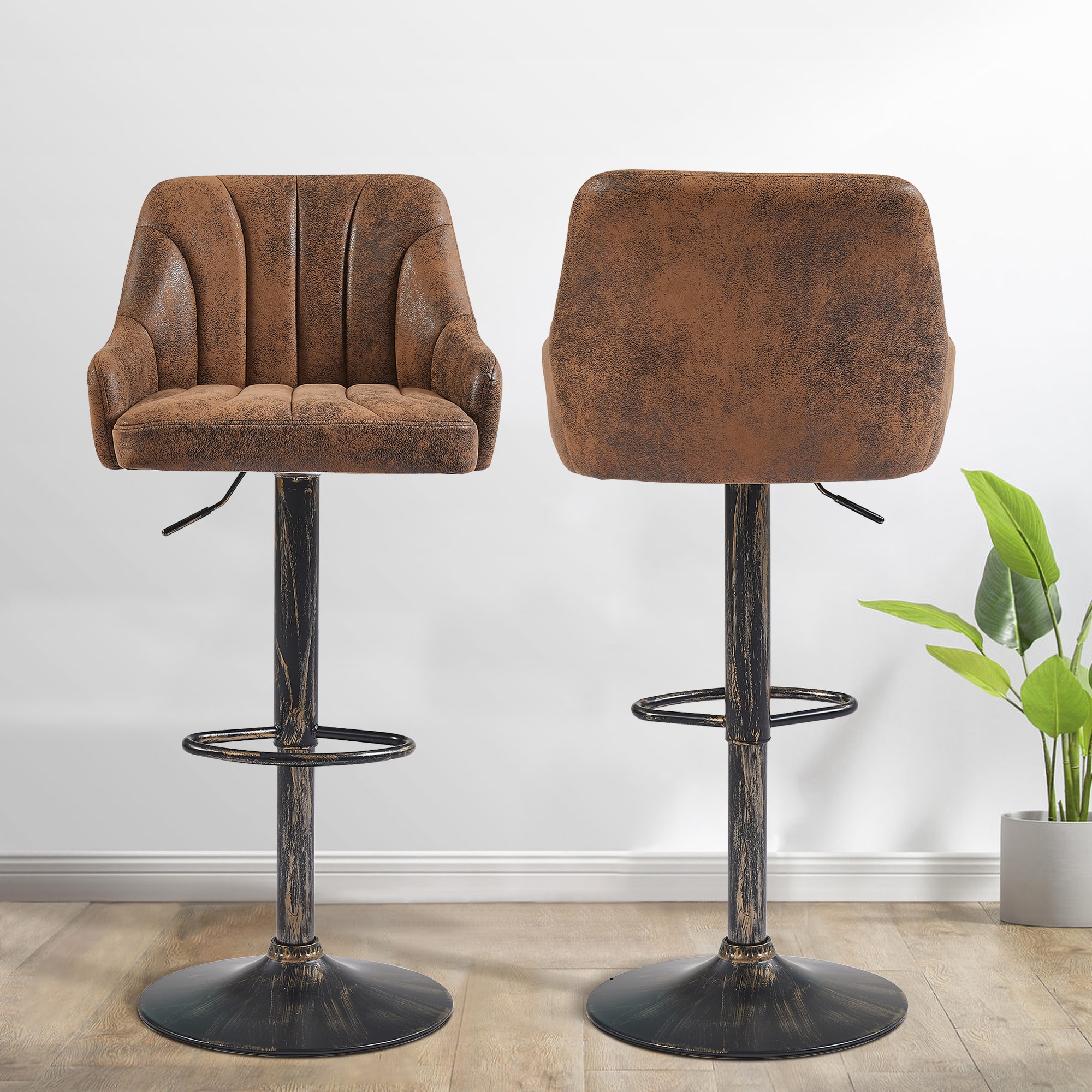 Vecelo LOE-C08-DBRN stools - View #2
