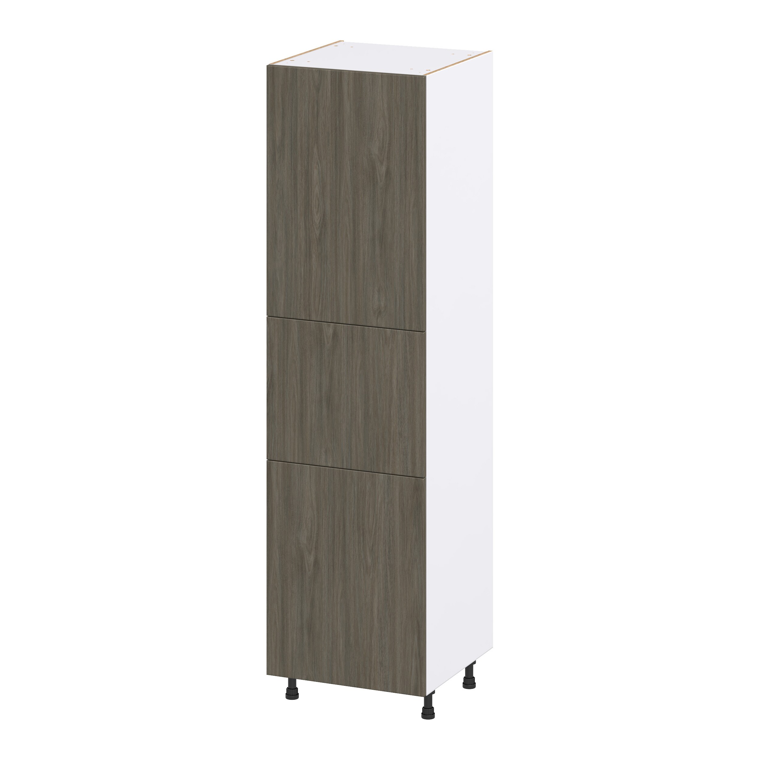 Hugo&Borg Savane 15-in W x 89.5-in H x 24-in D Textmel Pantry Fully Assembled Cabinet (Flat Panel Slab Door Style)