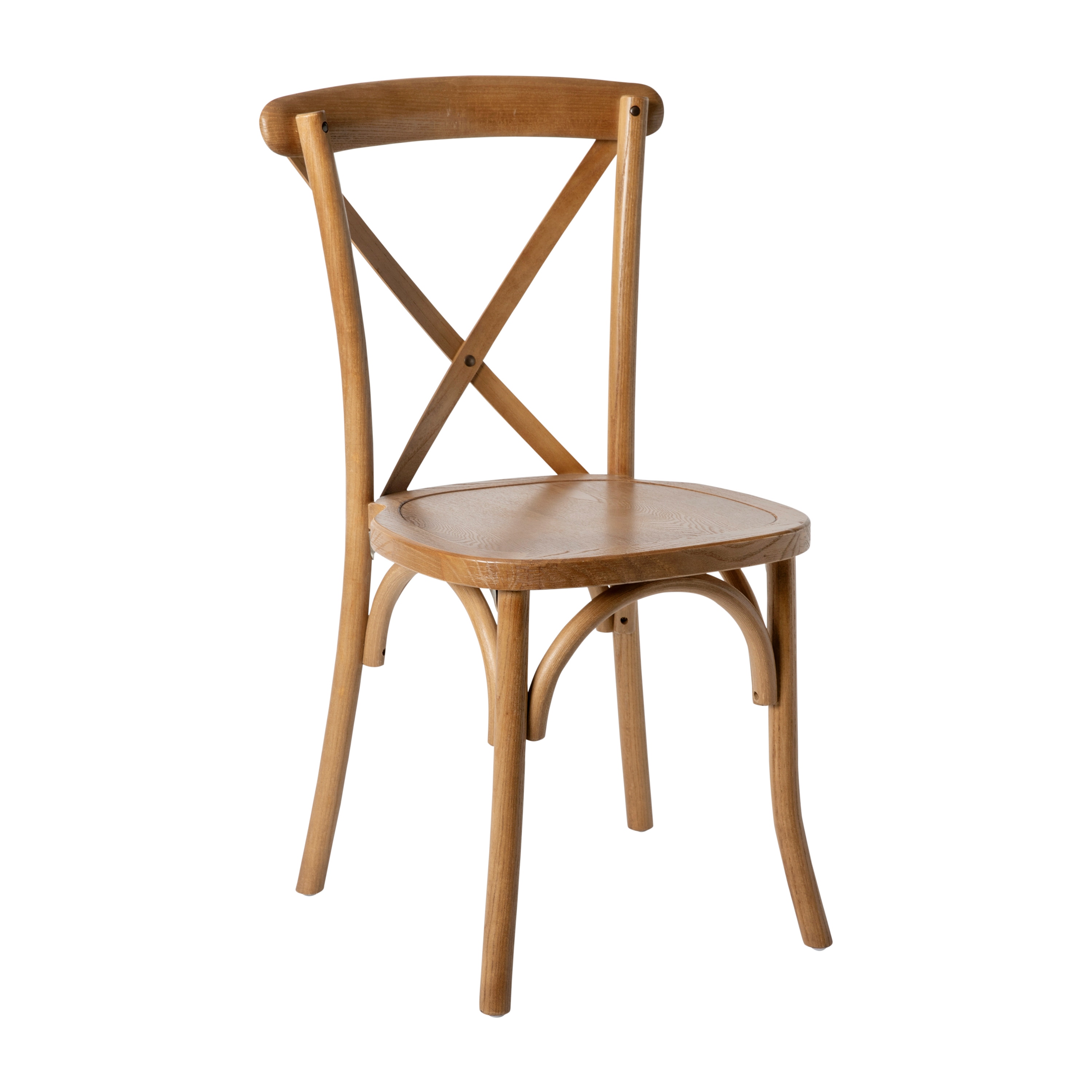 Pecan Wood Cross Back Dining Chair