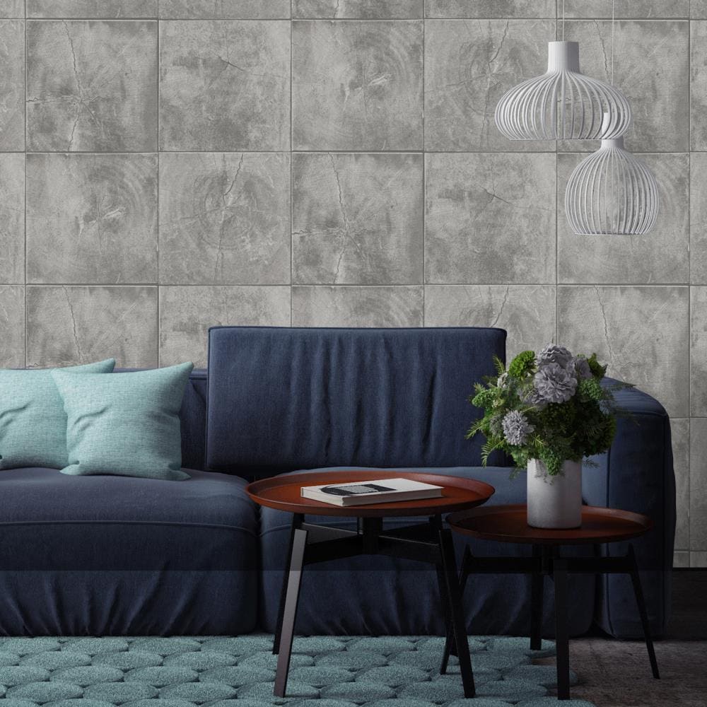 Crown CWV 56.4-sq ft Grey Paper Wood Unpasted Wallpaper in the ...