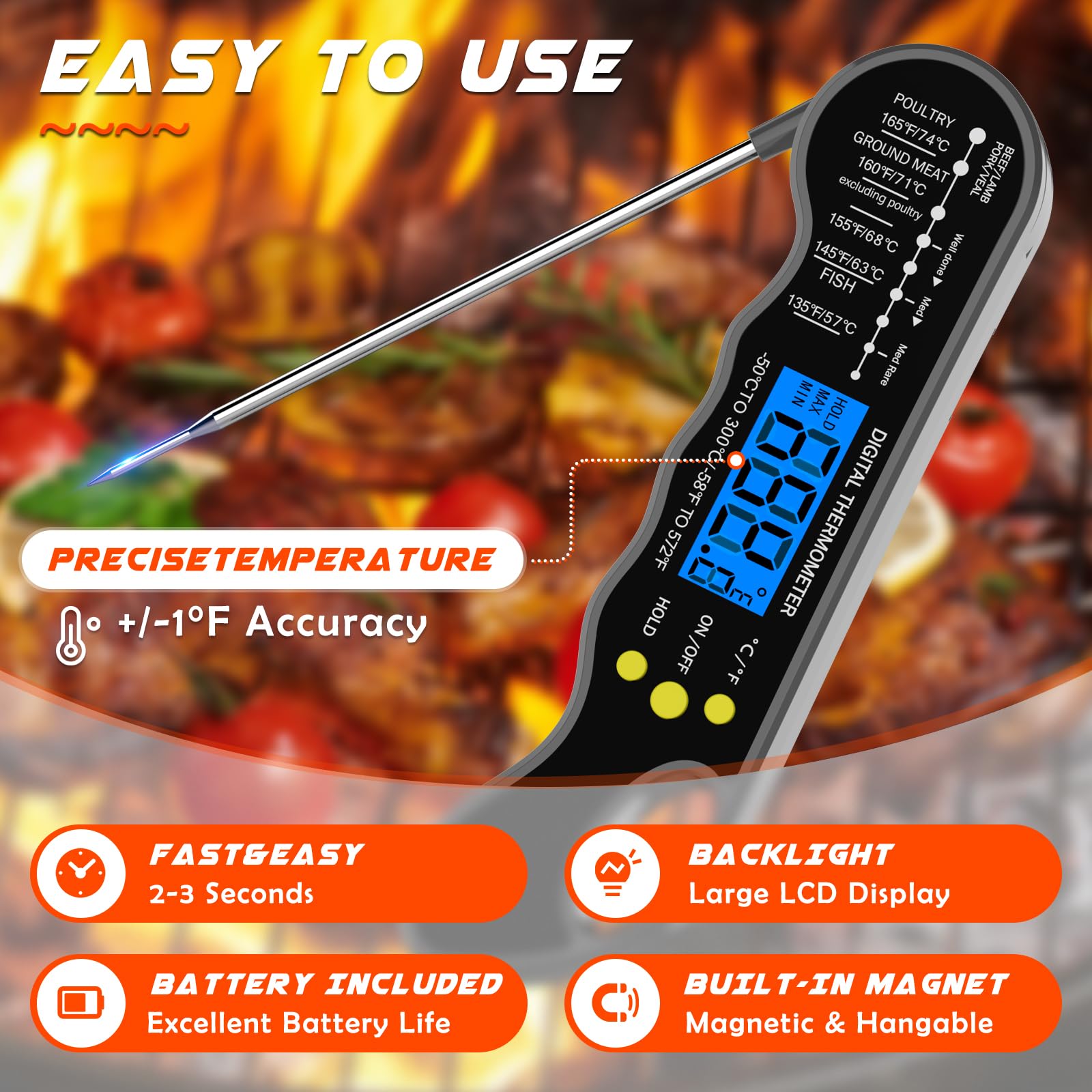 KIWDZFU LKI0824A0344 Meat-Thermometers - View #4