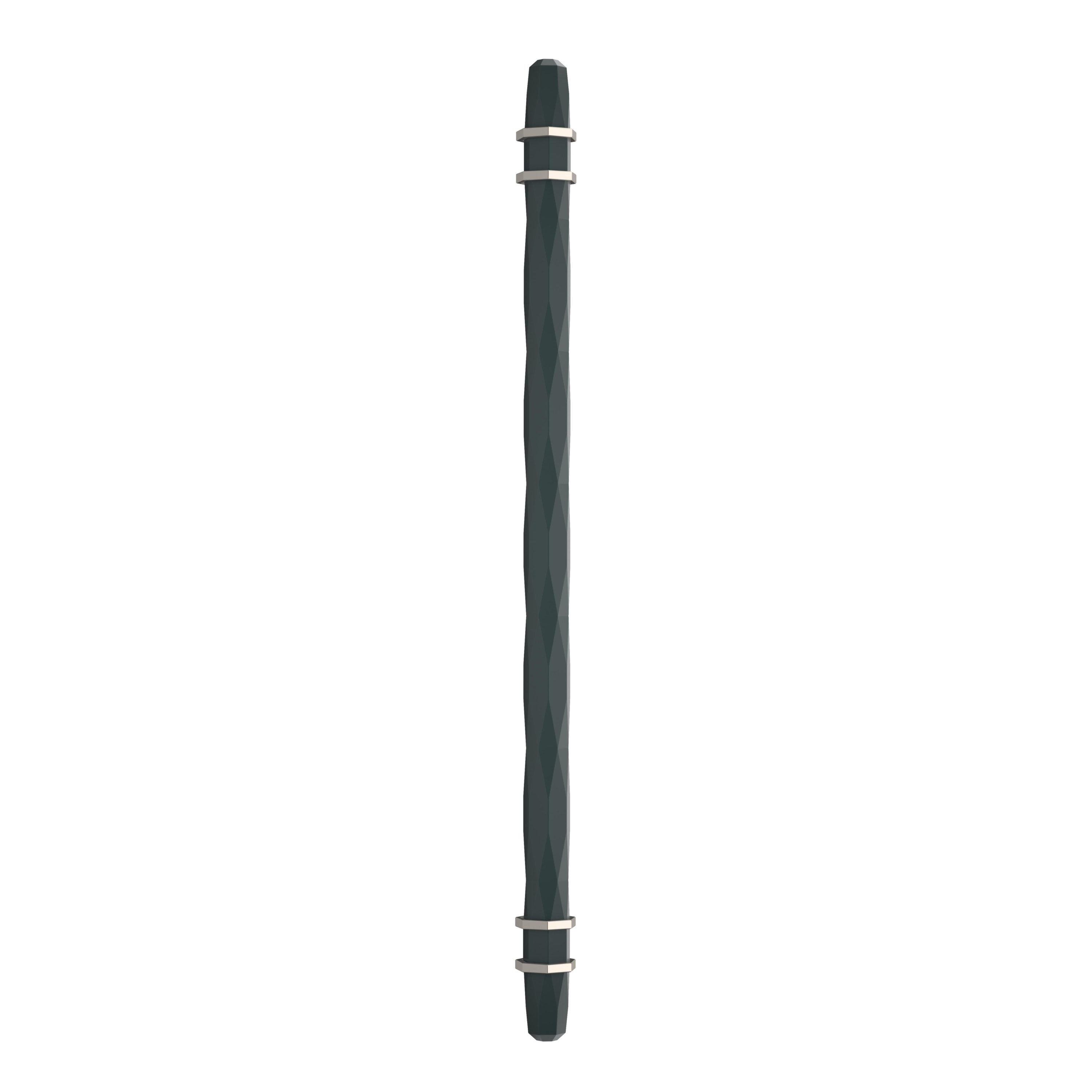 Modern Black Bronze and Satin Nickel 10-1/16 inch Cabinet Pull Bar