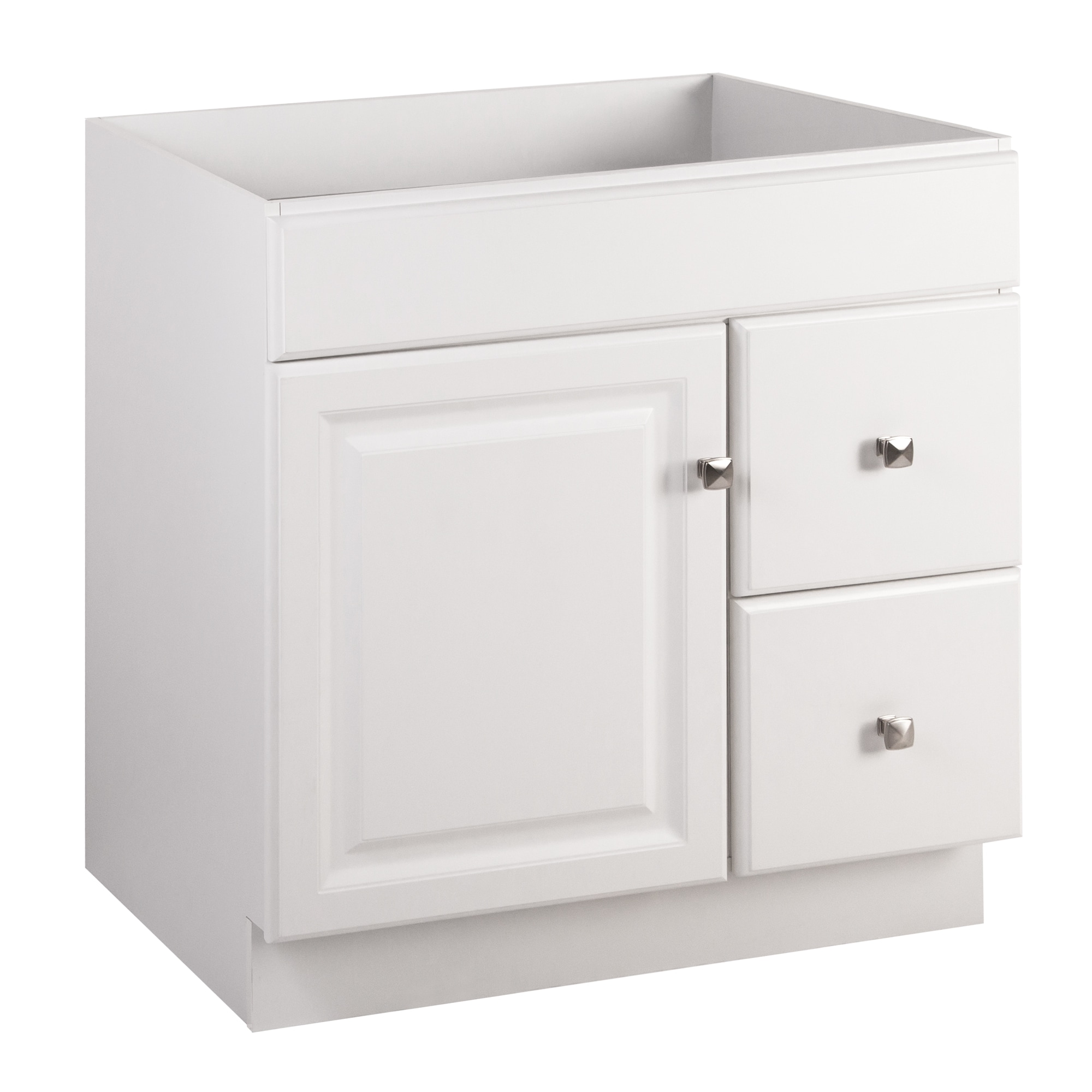 Design House 597211 Wyndham 30-in White Bathroom Vanity Base Cabinet without Top