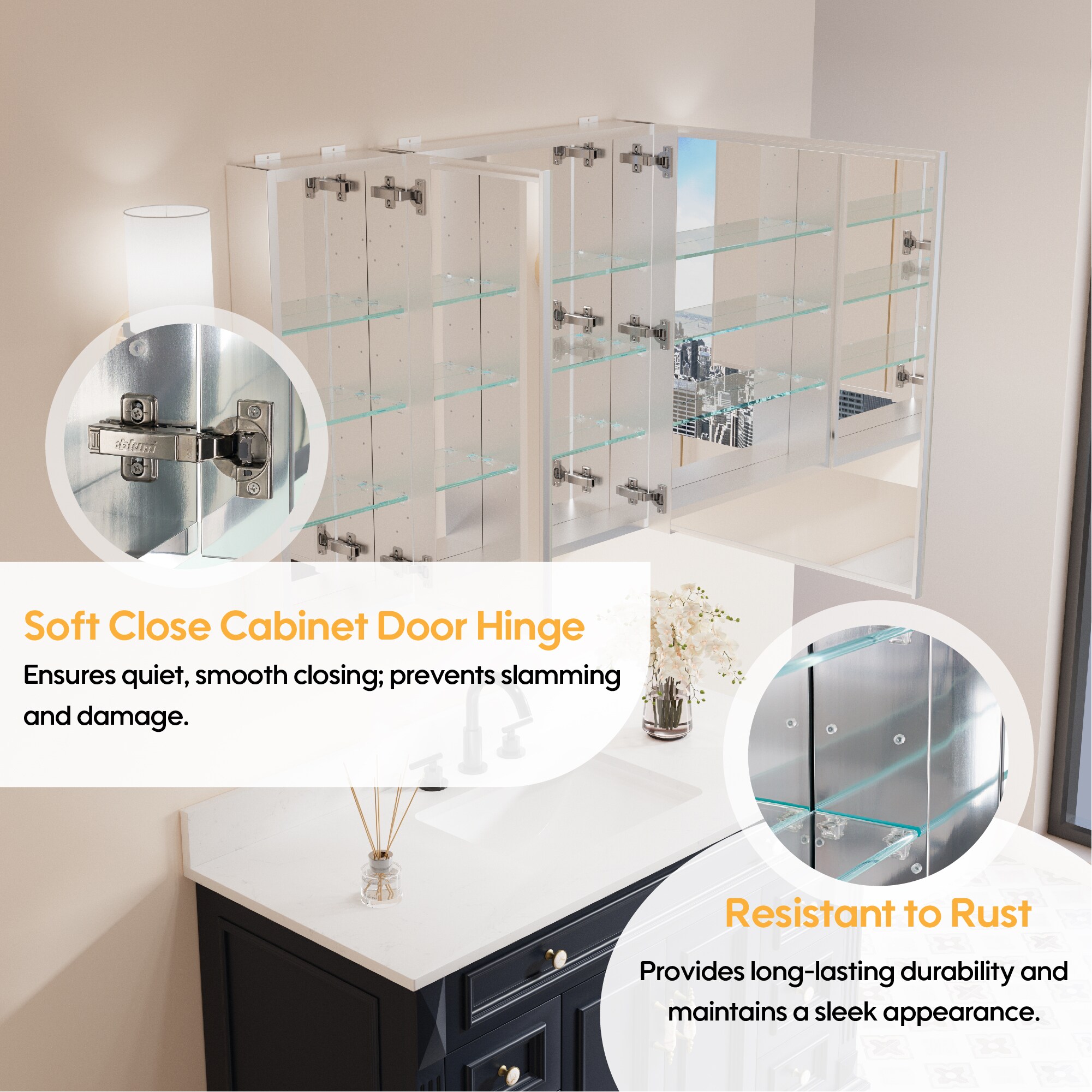 Forclover MRW-JG3630 Bathroom-Medicine-Cabinets - View #7