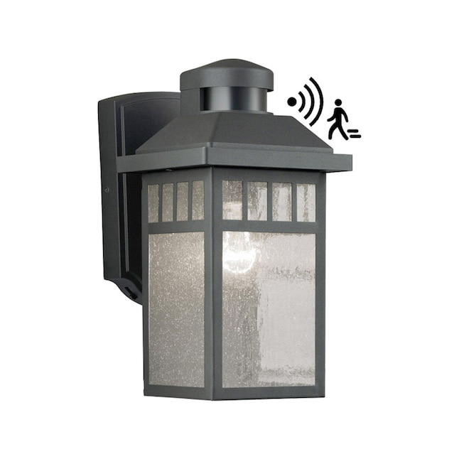 Black Motion Sensor Outdoor Wall Light, Exterior Motion Sensor Lights