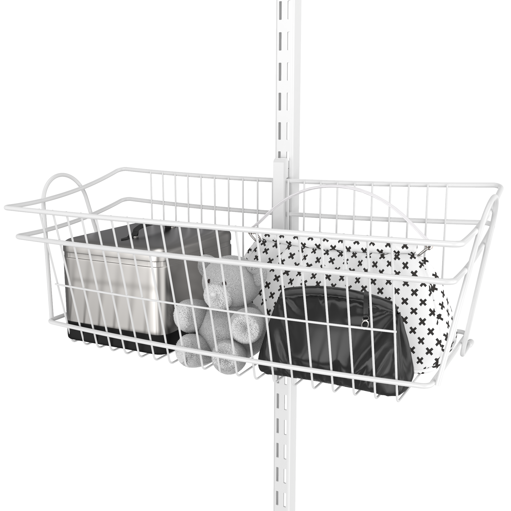 12 Inch Westerly 4 Pack White Under Shelf Wire Basket Hanging Storage –  Home Lot