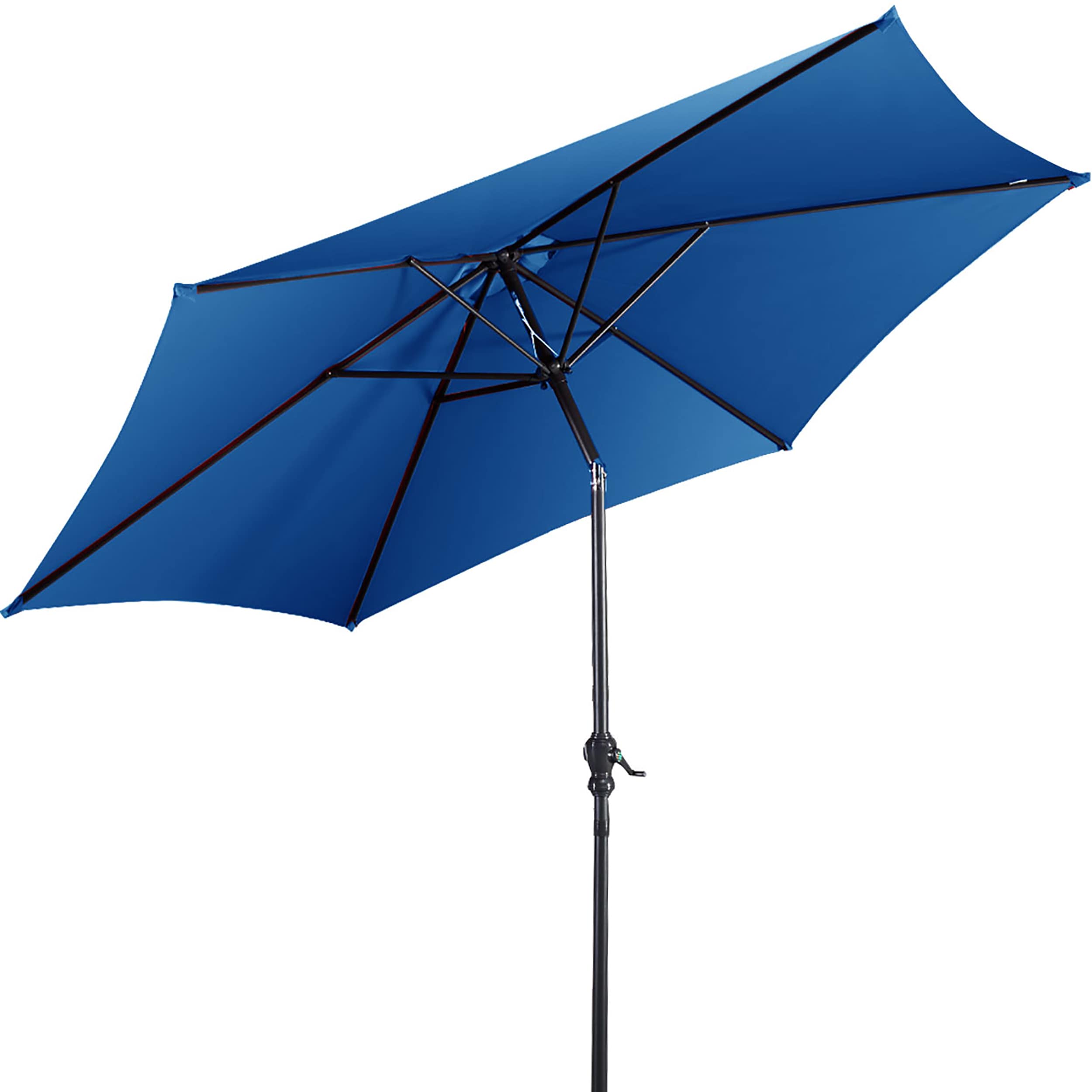 Costway OP2806BL 9-ft Steel Blue Market Patio Umbrella