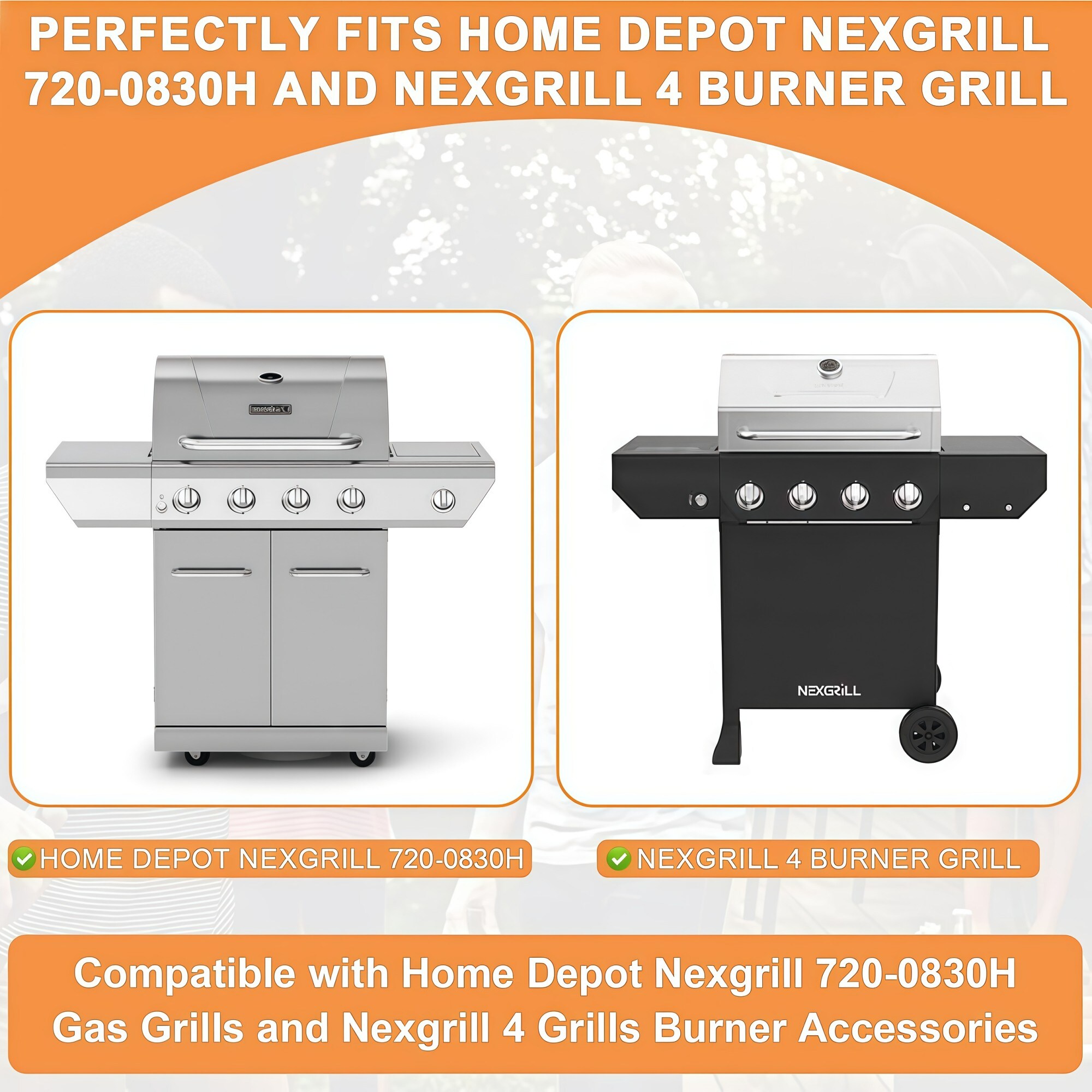 Numhew NHWILL08209 Gas-Grill-Cookgrates-Warmracks - View #2