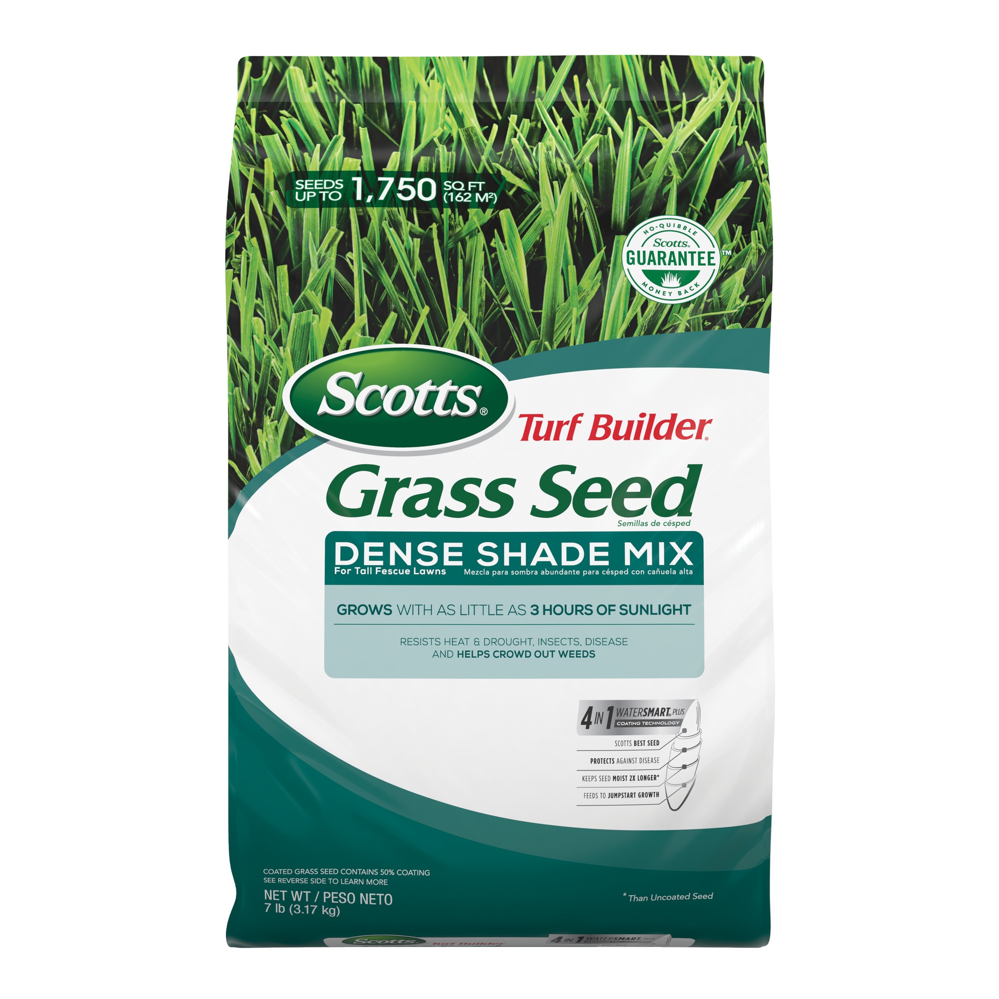 Scotts Turf Builder Grass Seed Tall Fescue Mix ft 7 lb - Full Sun and Partial Shade Seeds up to 1,750 sq Insects Disease and Helps Crowd Out Weeds Resists Heat and Drought