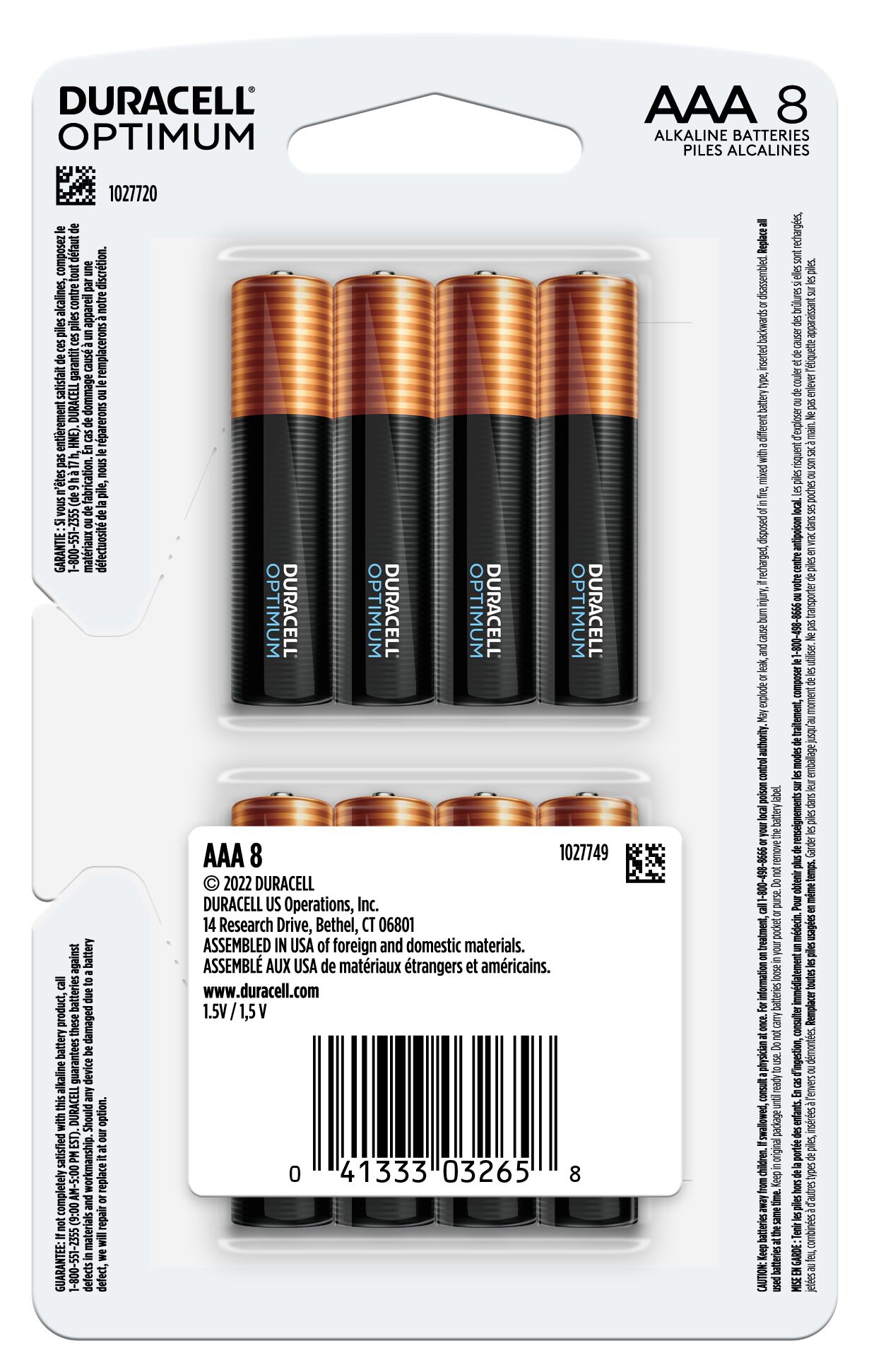 Duracell Optimum Alkaline AAA Batteries (8-Pack) in the AAA Batteries  department at