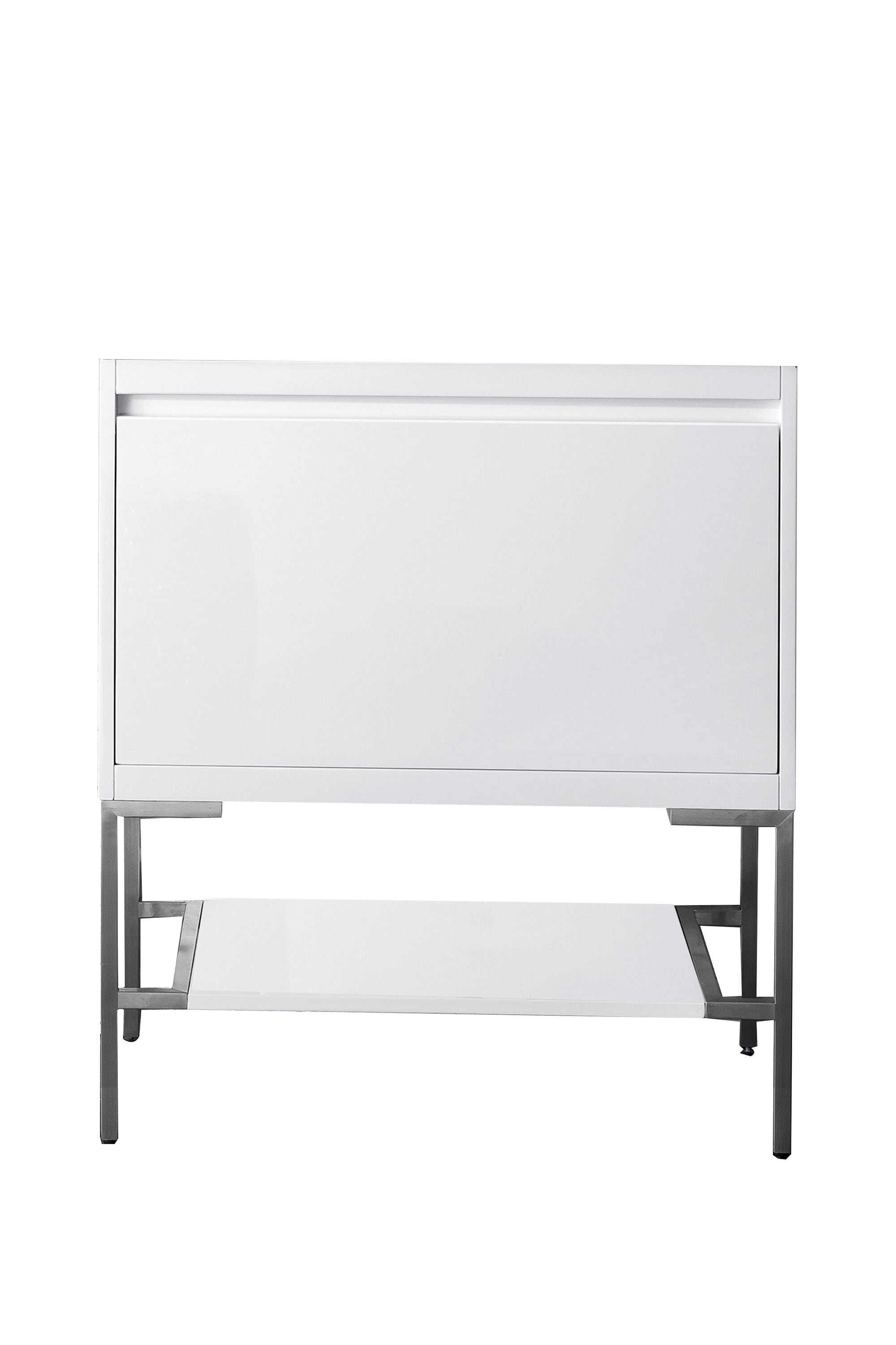 James Martin Vanities 805-V31.5-GW-BNK Mantova 32-in Glossy White Bathroom Vanity Base Cabinet without Top