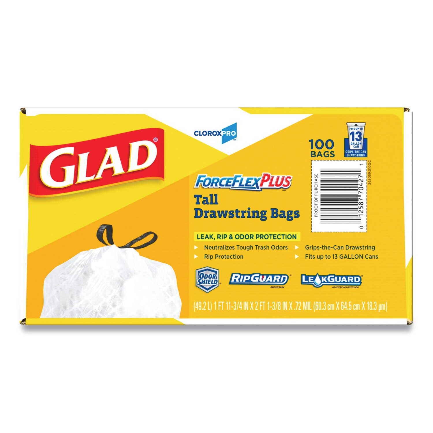 Glad ForceFlex 13 gal Tall Kitchen Bags Drawstring 90 pk 0.72 mil - Ace  Hardware