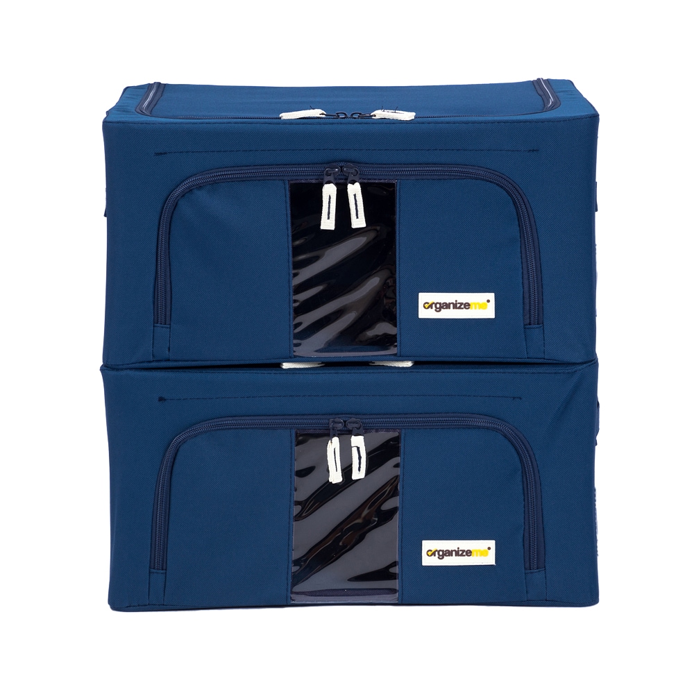 Organizeme 2-Pack (16-in W x 9-in H x 19.5-in D) Sapphire Fabric ...