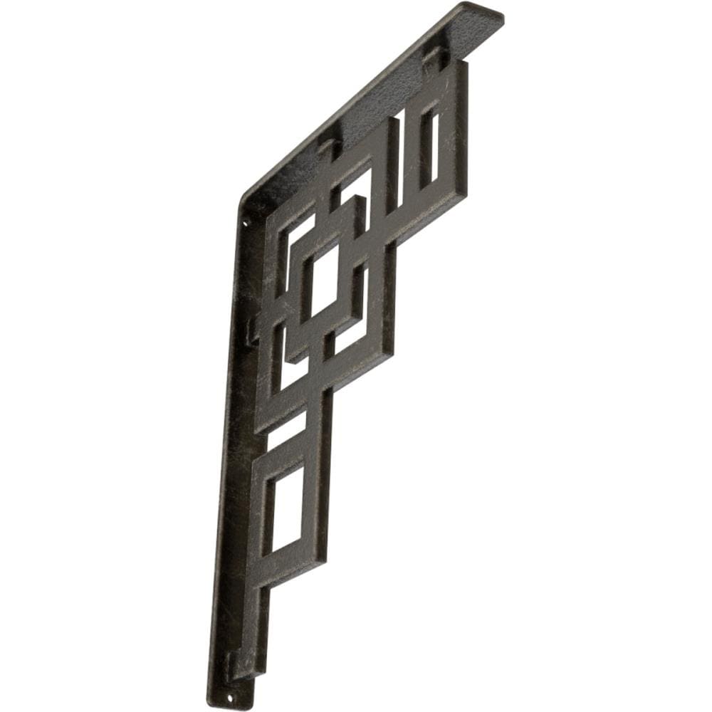 Ekena Millwork BKTM01X12X15SERAWS Eris 12-in x 1.5-in x 15-in Gray Wrought iron Countertop support bracket