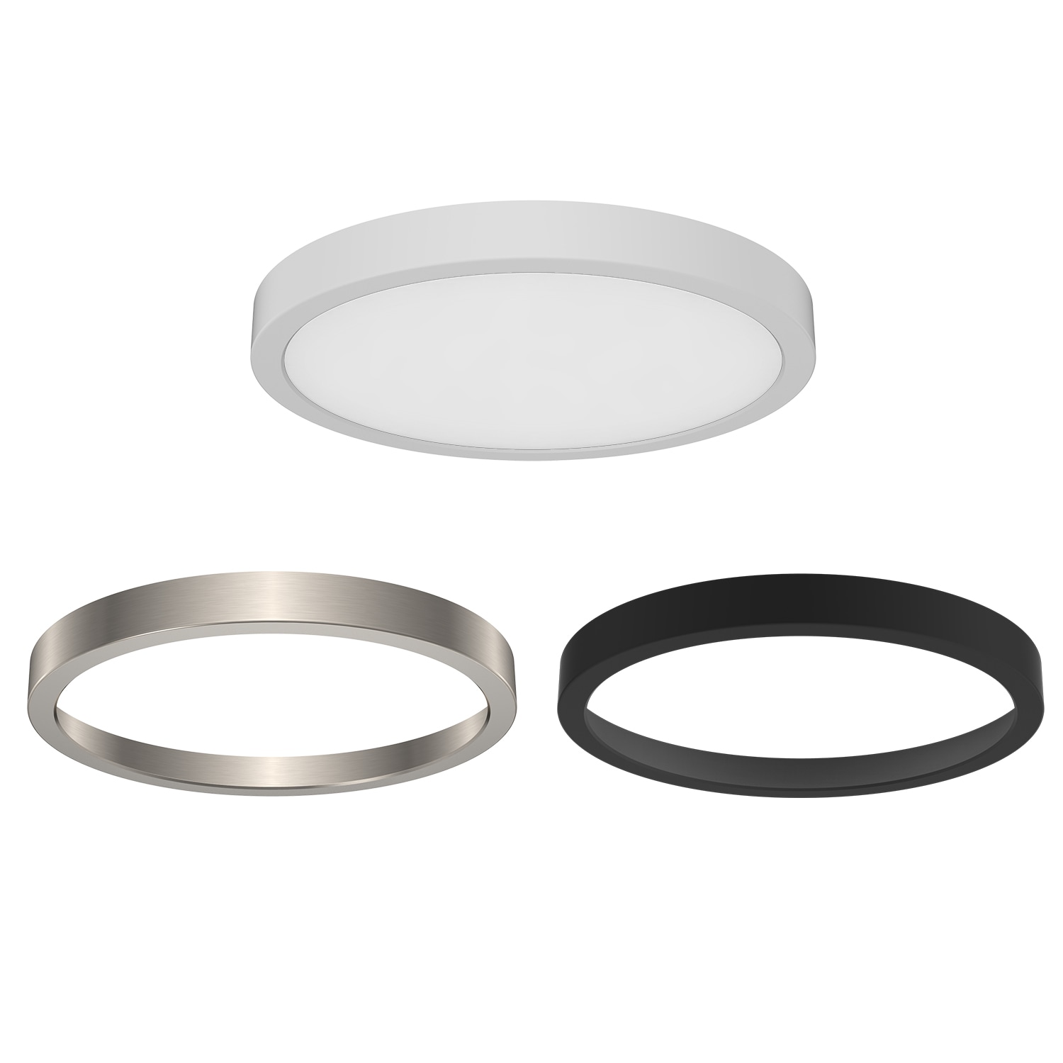 Project Source MXL1241-L140K9027R 1 -Light 15-in Matte Multiple colors/finishes Integrated LED Flush Mount Light