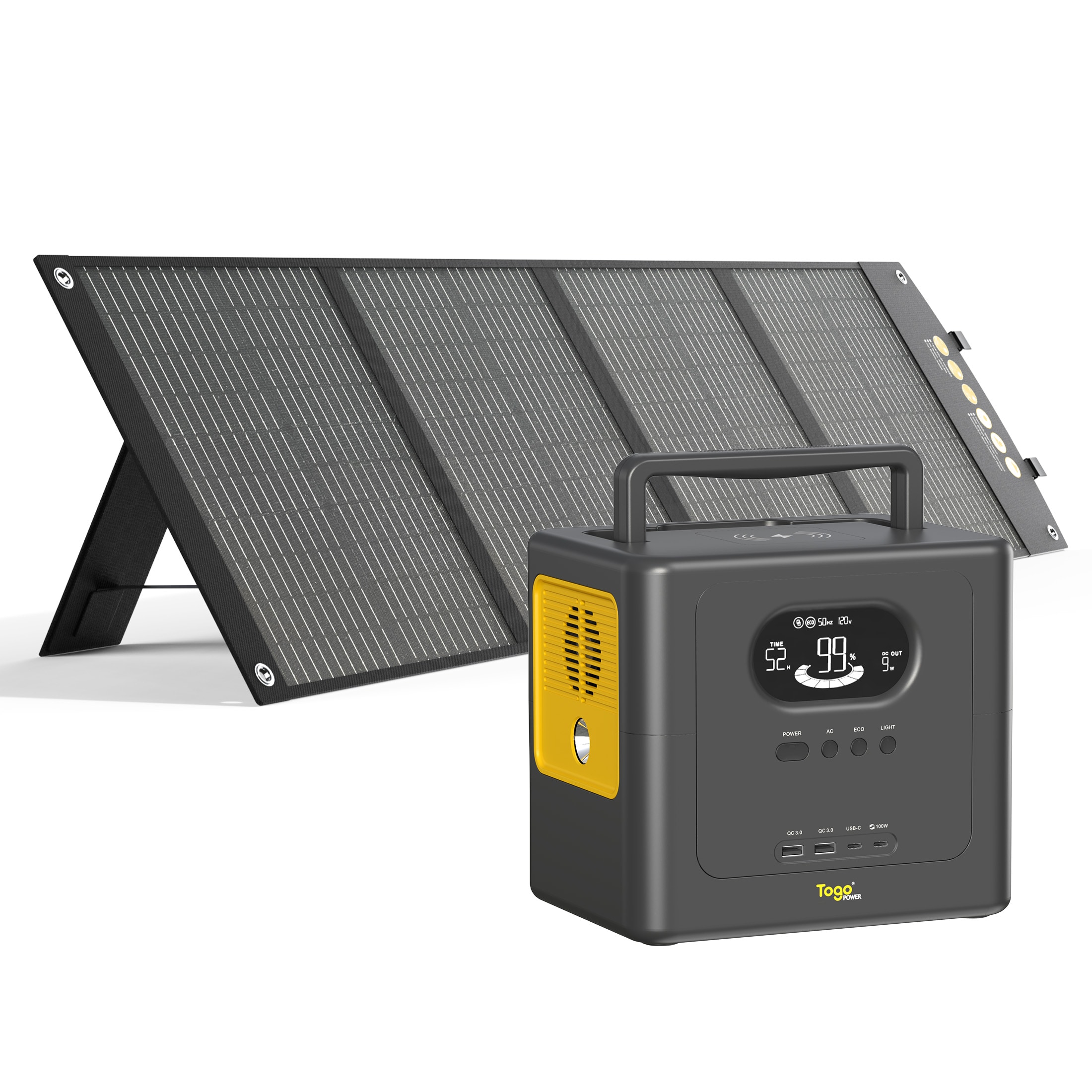 Togopower Infinity 600 -Watts Portable Power Station 1 Solar Panels Included #BUNDLE 1