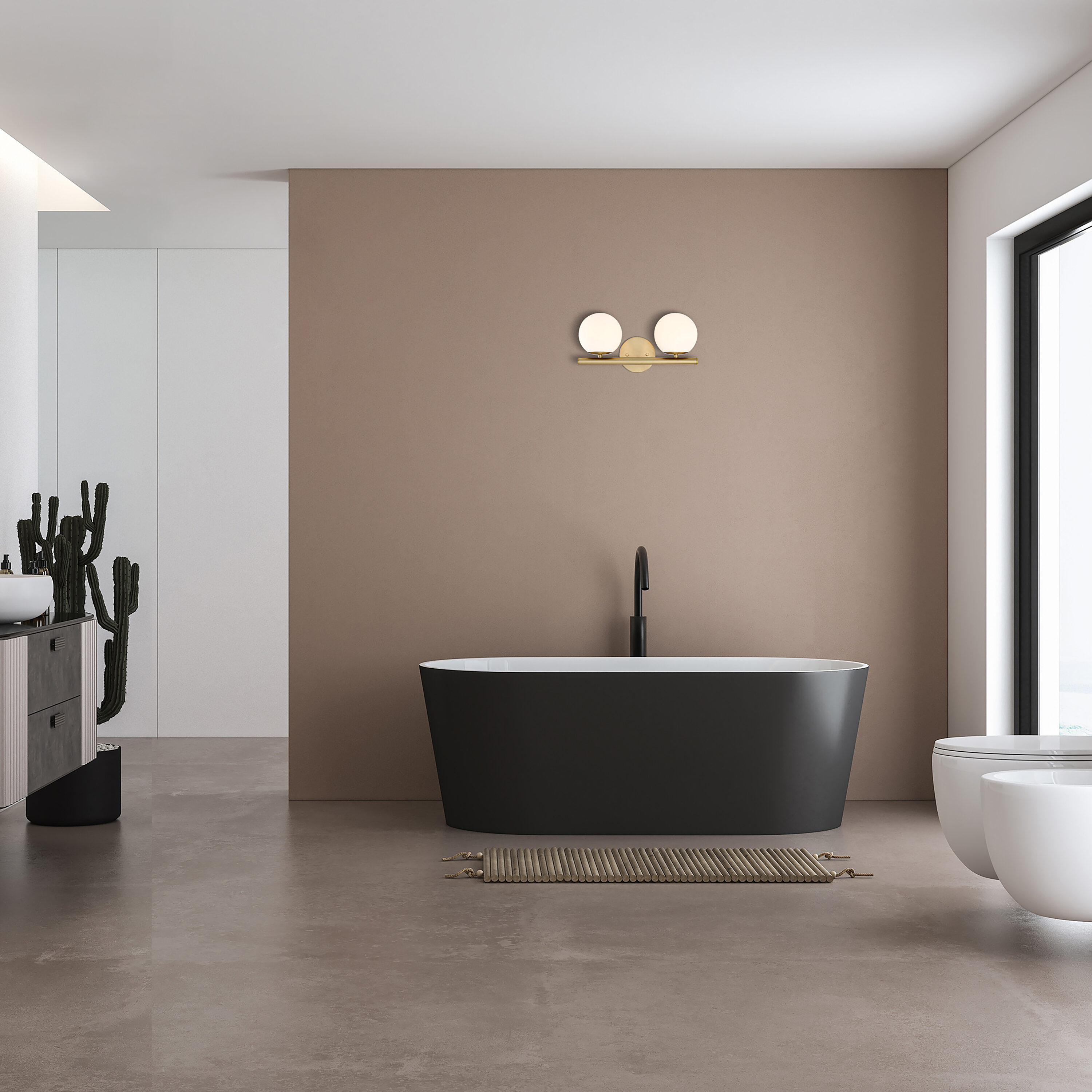 Designers Fountain D252C-2B-BG Crown Heights 16-in 2 -Light Brushed Gold Transitional Vanity light