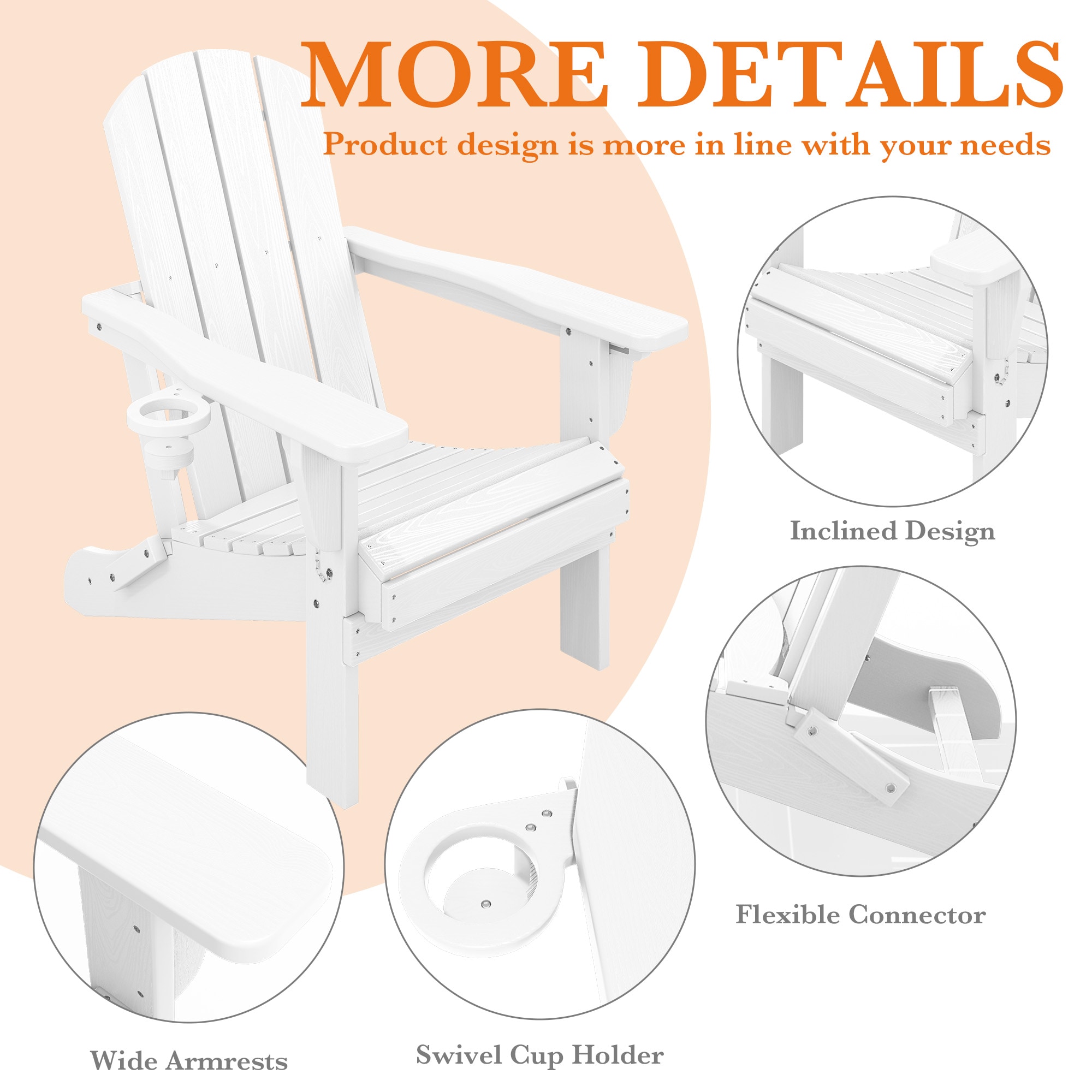 JEAREY LS-CGTJ-WT Patio-Chairs - View #7