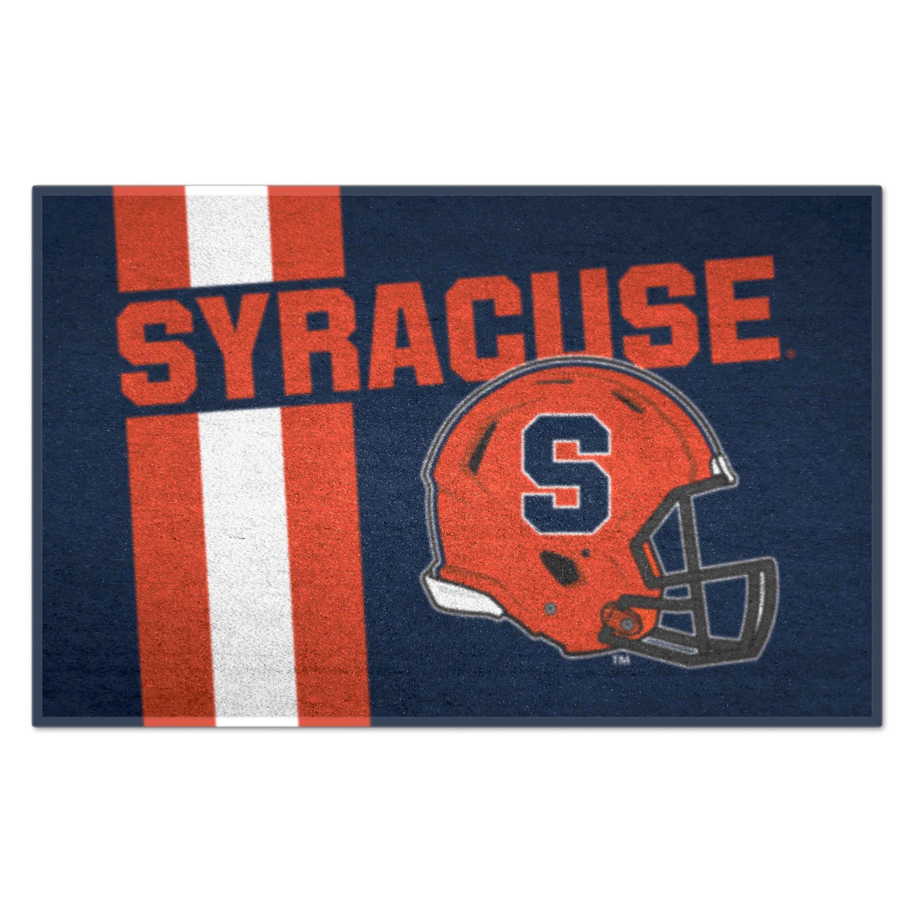 FANMATS 18779 Syracuse Orange 2-ft x 3-ft Blue Nylon Rectangular Indoor or outdoor Decorative Sports Door mat