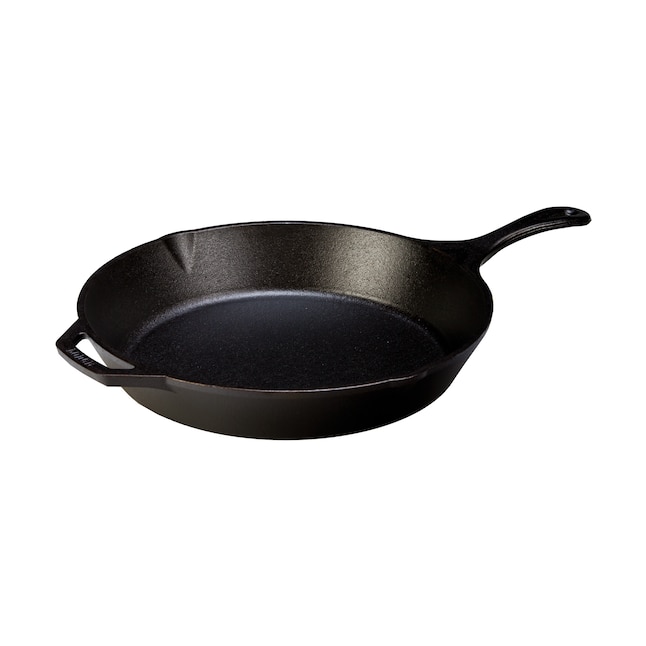 Lodge Cast Iron 13.25 Inch Cast Iron Skillet - Black, Seasoned, Oven Safe -  Cooking Pan for Stove, Grill, Campfire in the Cooking Pans & Skillets  department at