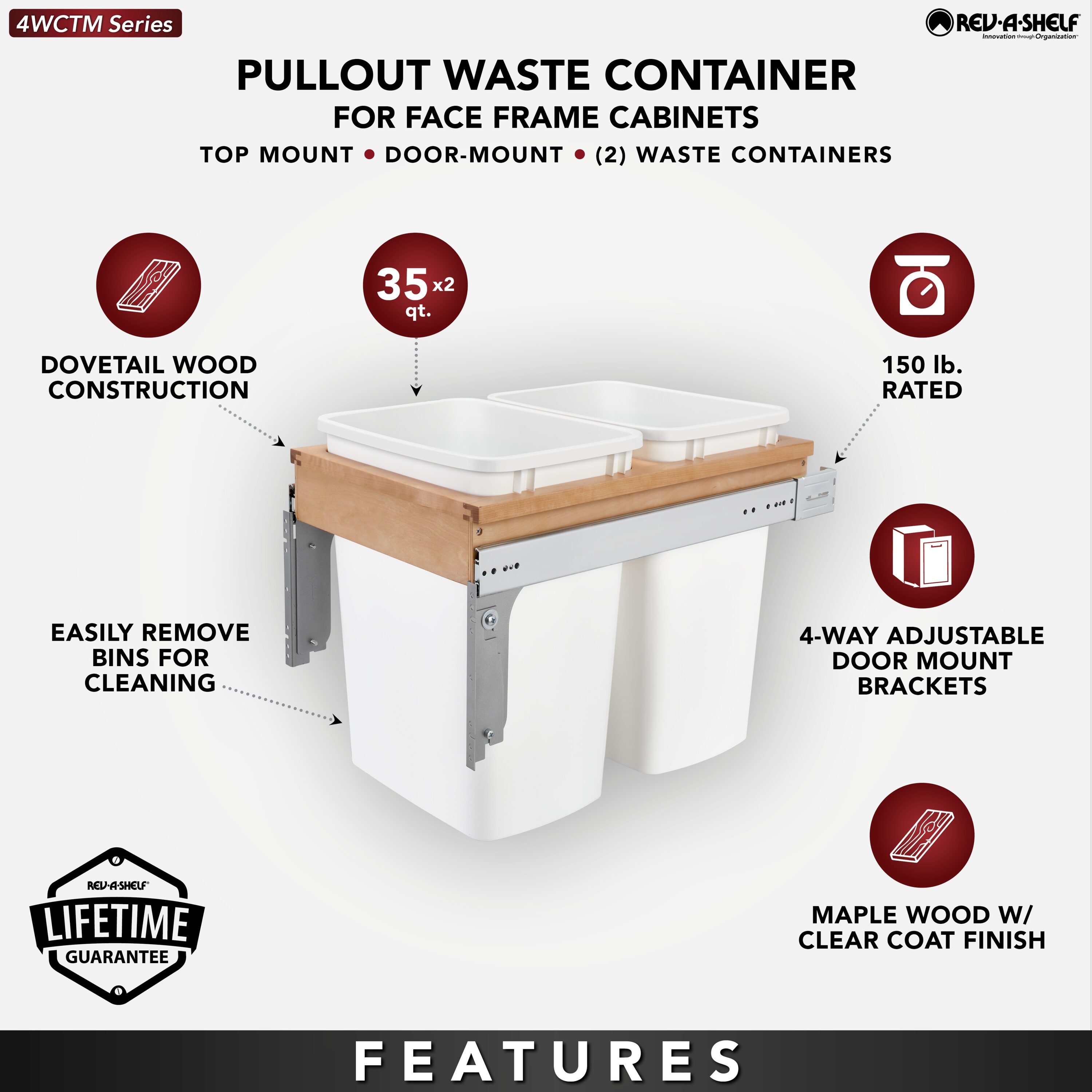 Rev-A-Shelf 156943 Pullout-Trash-Cans - View #2