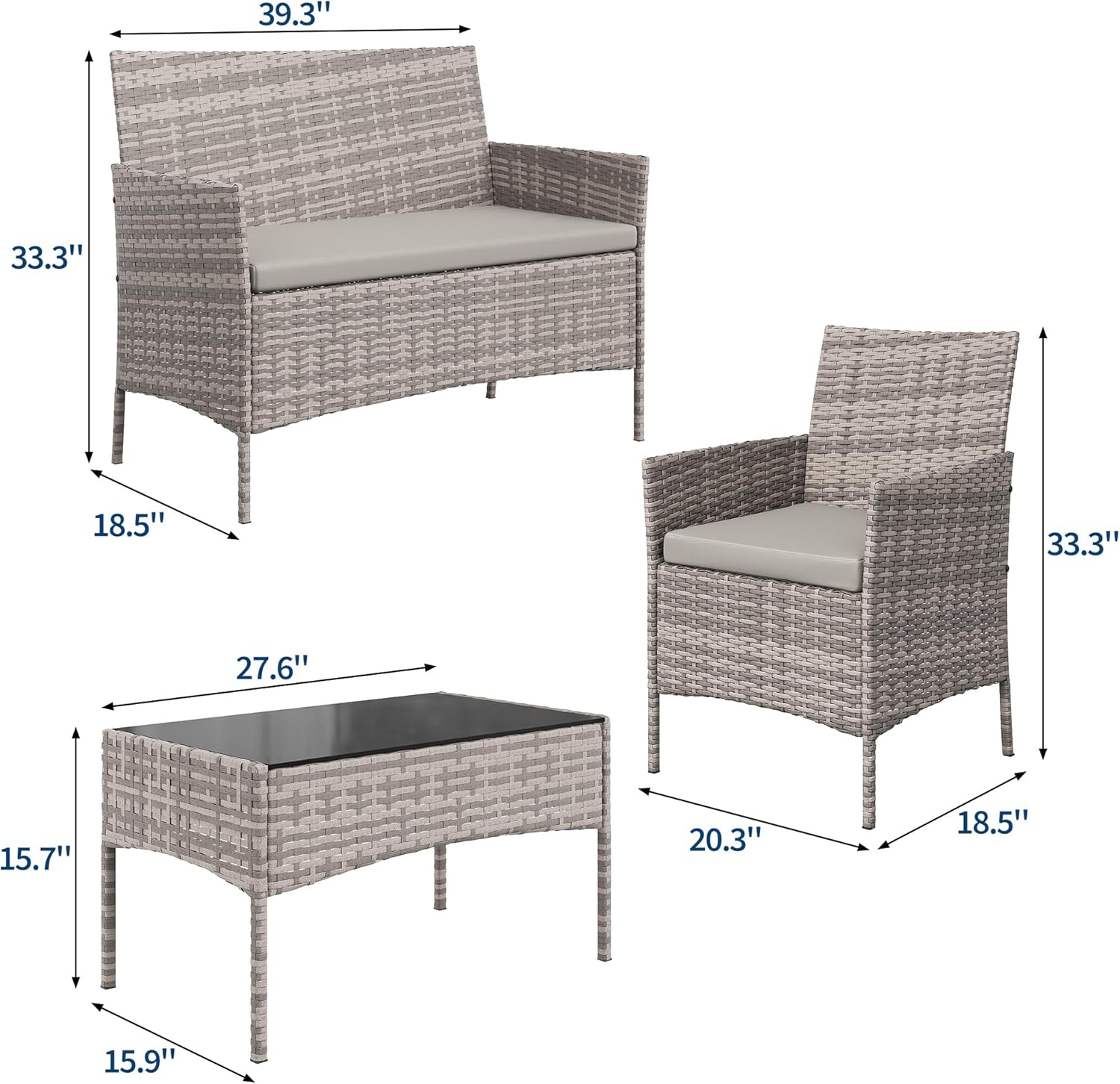 GarveeLife 34UMRQPV Patio-Conversation-Sets - View #2