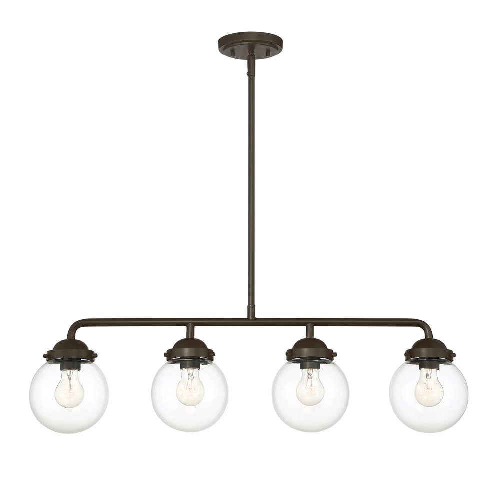Knoll Modern Globe 4-Light Island Pendant in Oil Rubbed Bronze
