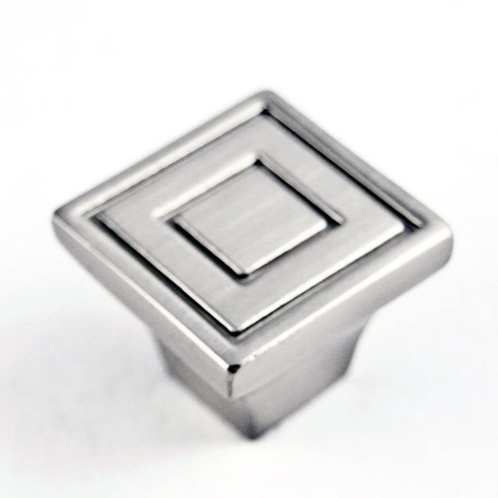 RK International CK 770-P Satin Nickel Square Transitional Cabinet Knob