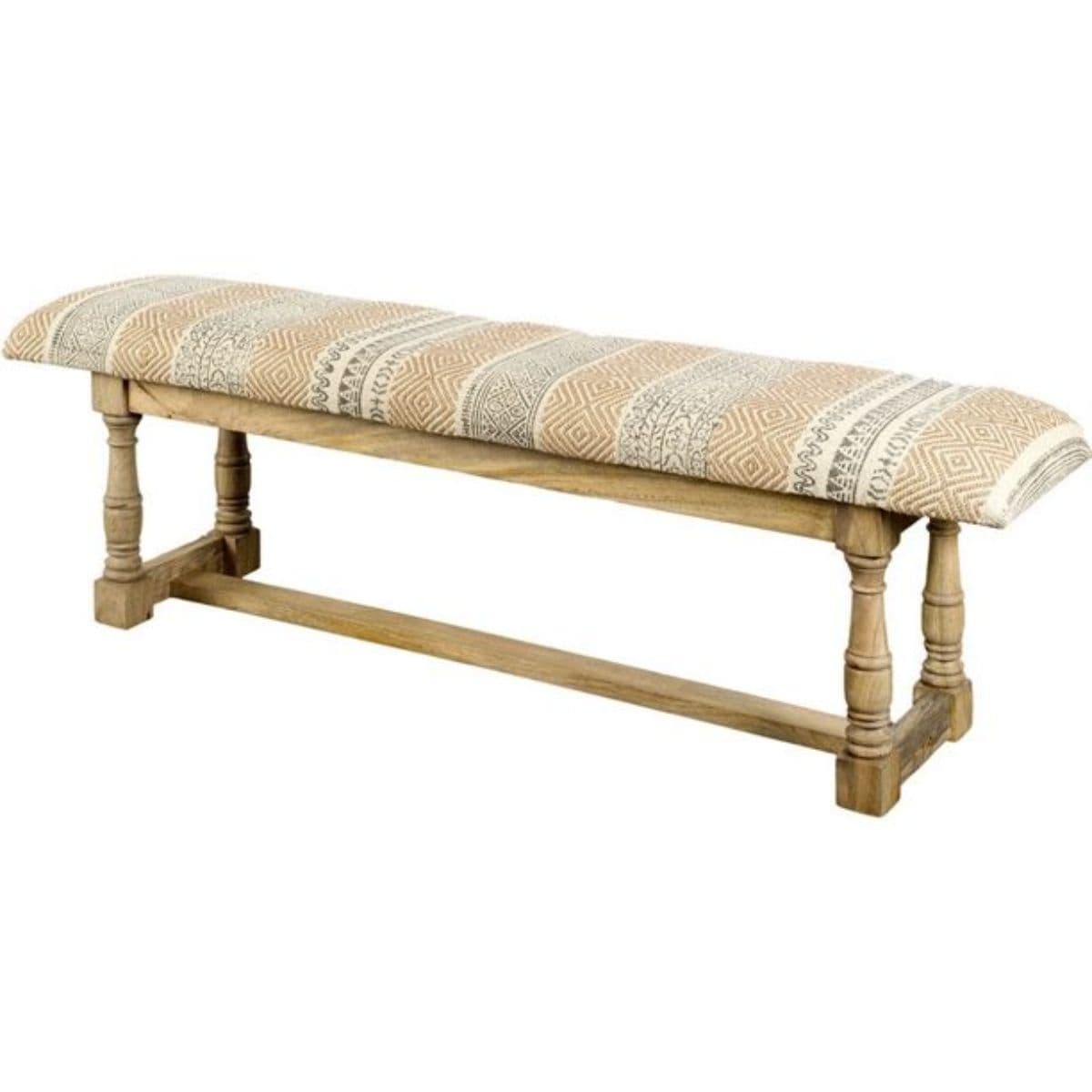 HomeRoots 376180 Mariana Modern Brown Accent Bench 14.25-in x 59-in x 19-in