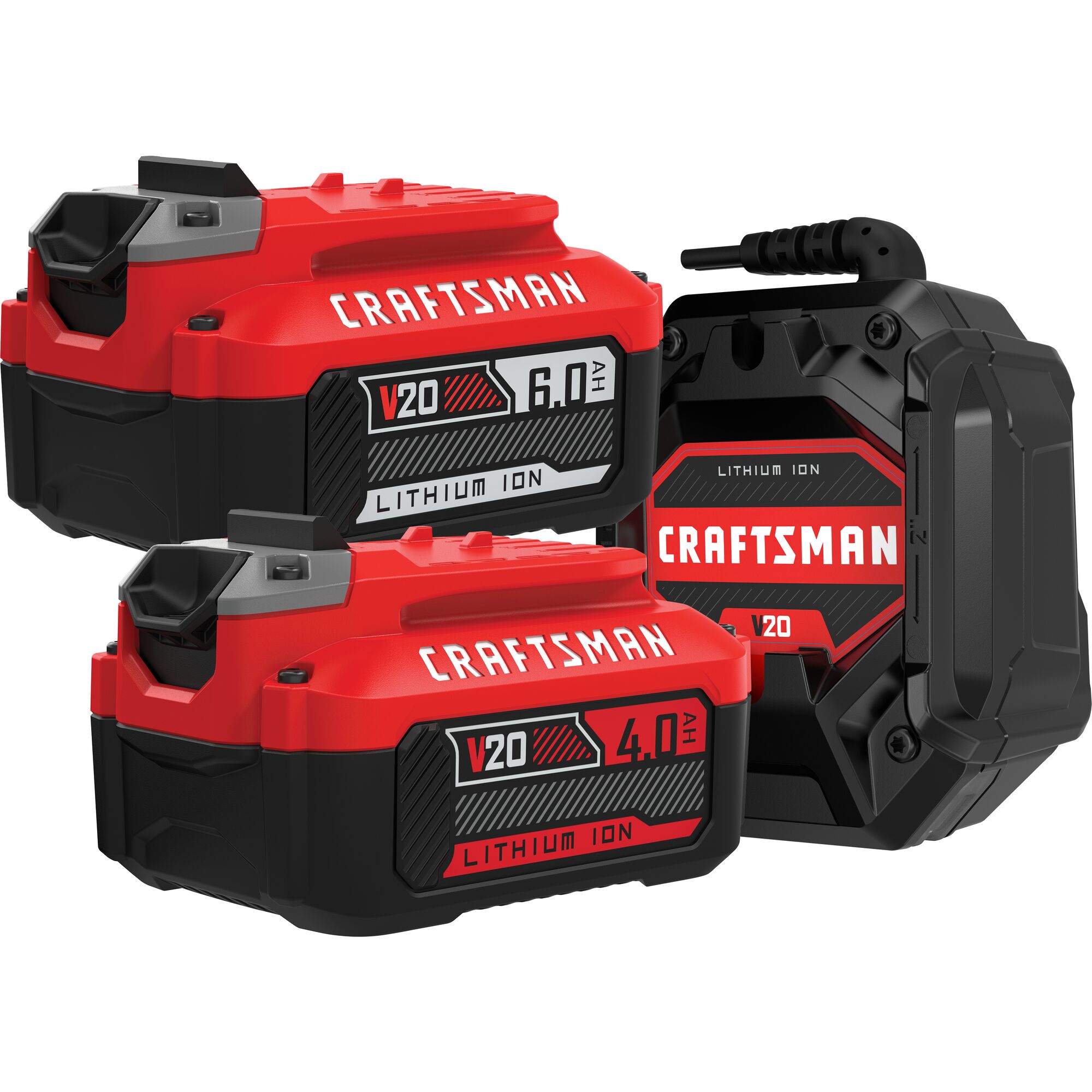 CRAFTSMAN V20 20-V 2-Pack Lithium-ion Battery and Charger (4 Ah and 6 Ah) CMCB2046-CK Sansujyuku sansujyuku.com