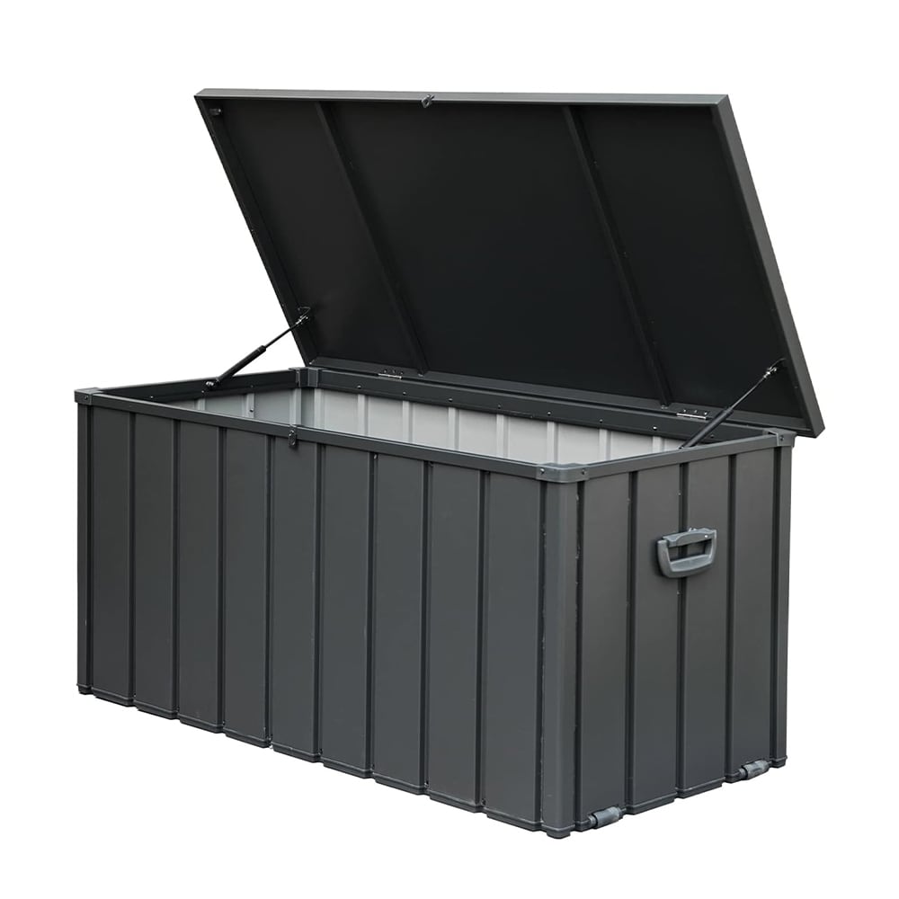 Mondawe MO-180BOX-LB 150-Gallon Dark Gray Metal Deck Box