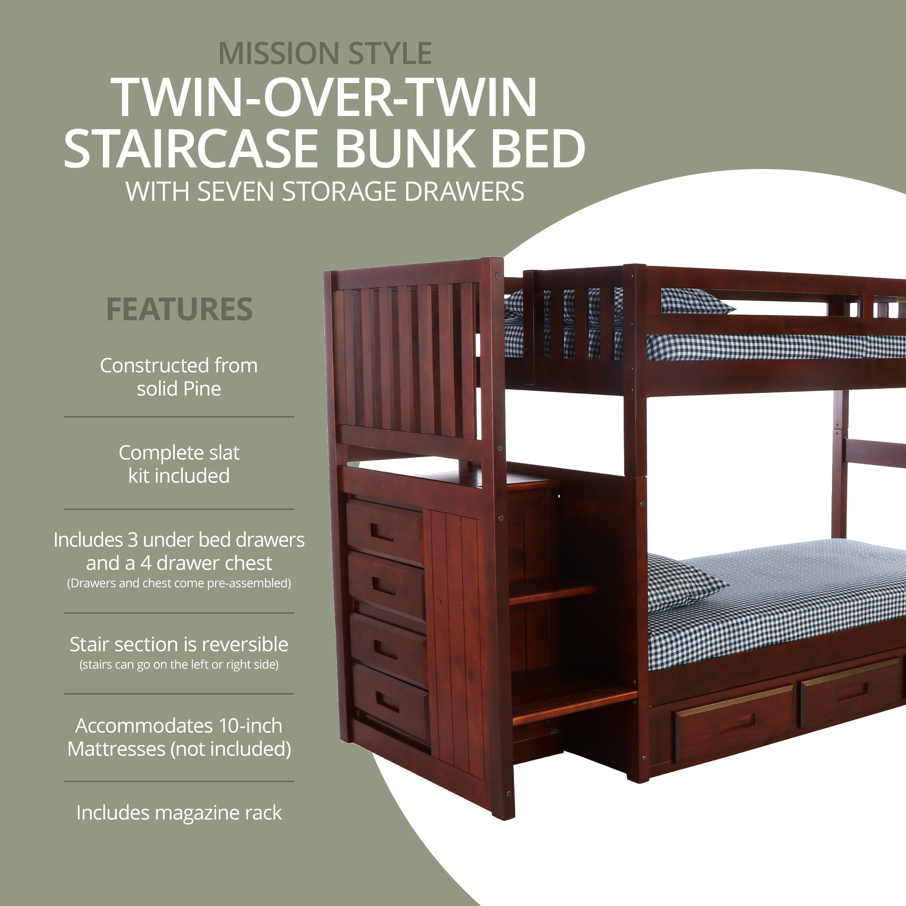 A Furniture Classics 82817TTK3-22 Bunk-Beds - View #5