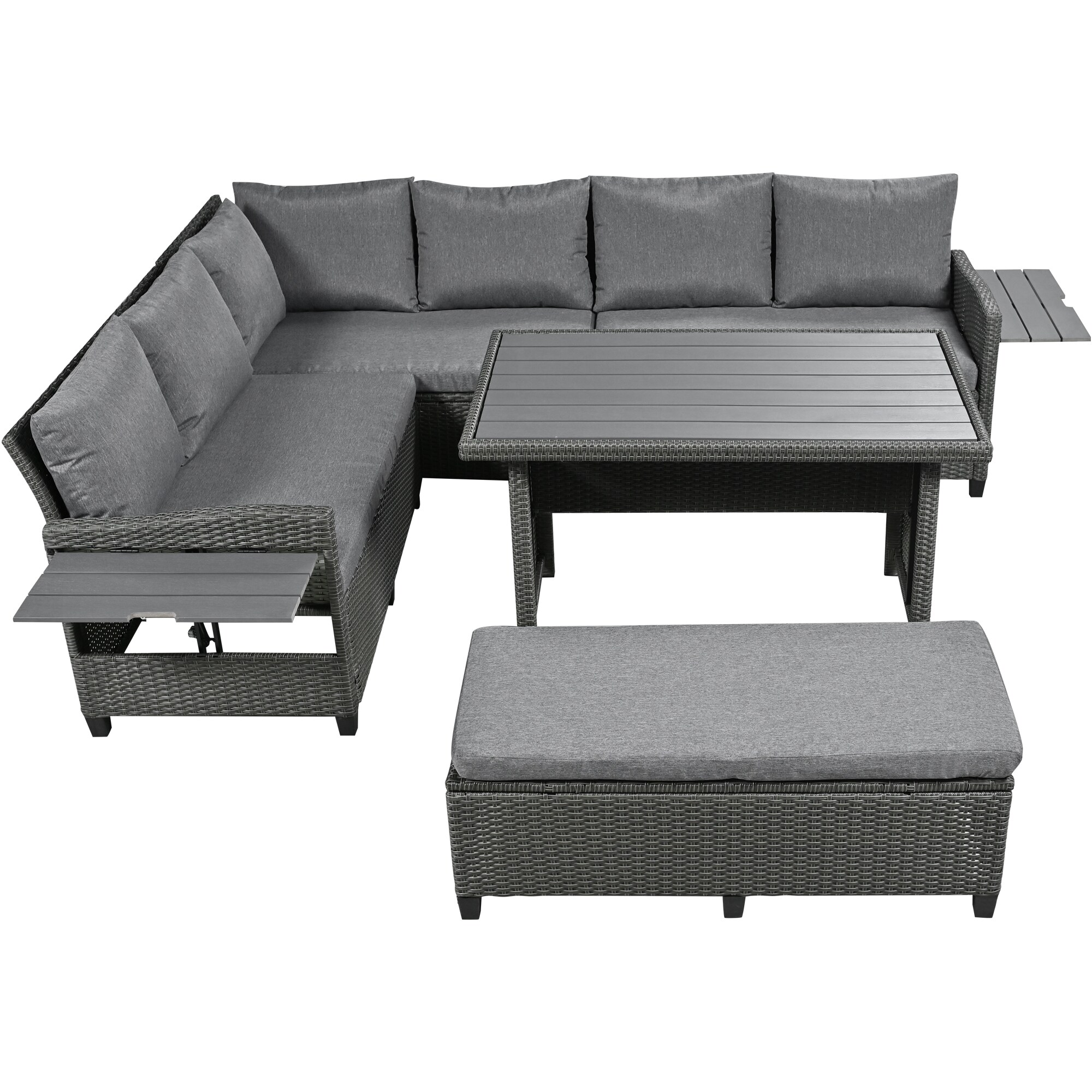 Direct Wicker DWS-06AAE-GR Patio-Conversation-Sets - View #2