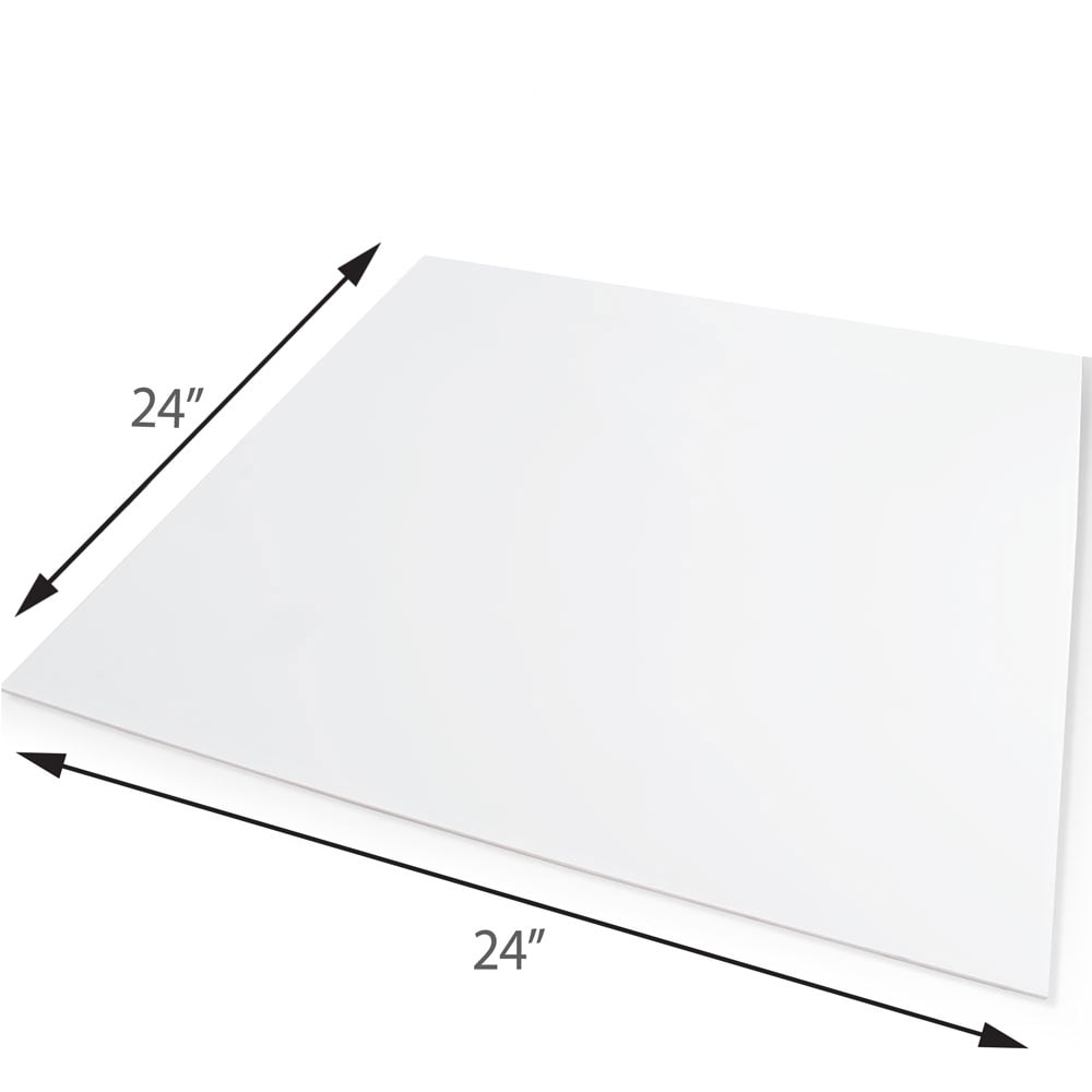 Palight White Foam PVC Sheet (Actual: 24-in x 48-in) in the Foam