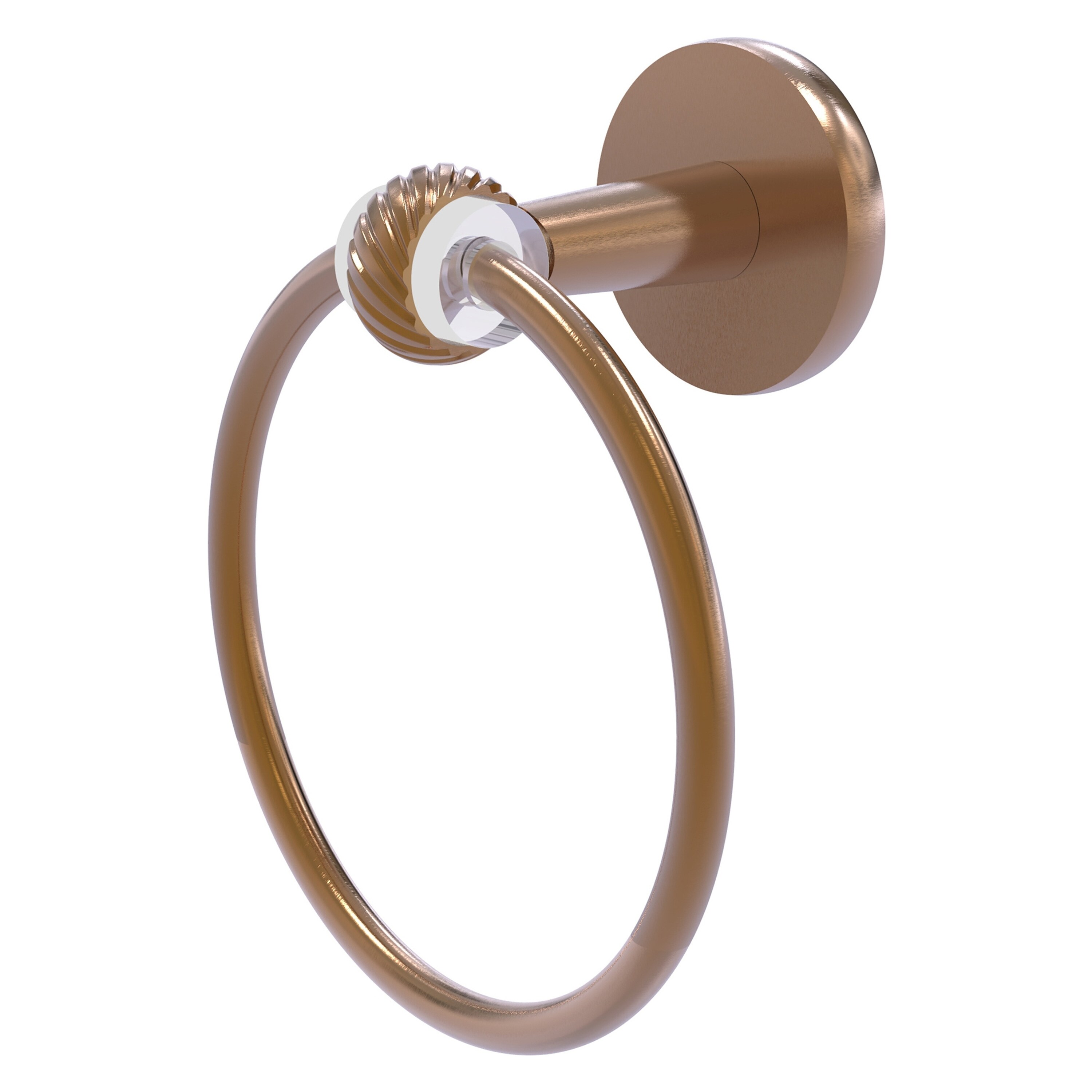 Allied Brass CV-16T-BBR Clearview Brushed Bronze Wall mount Single Towel Ring